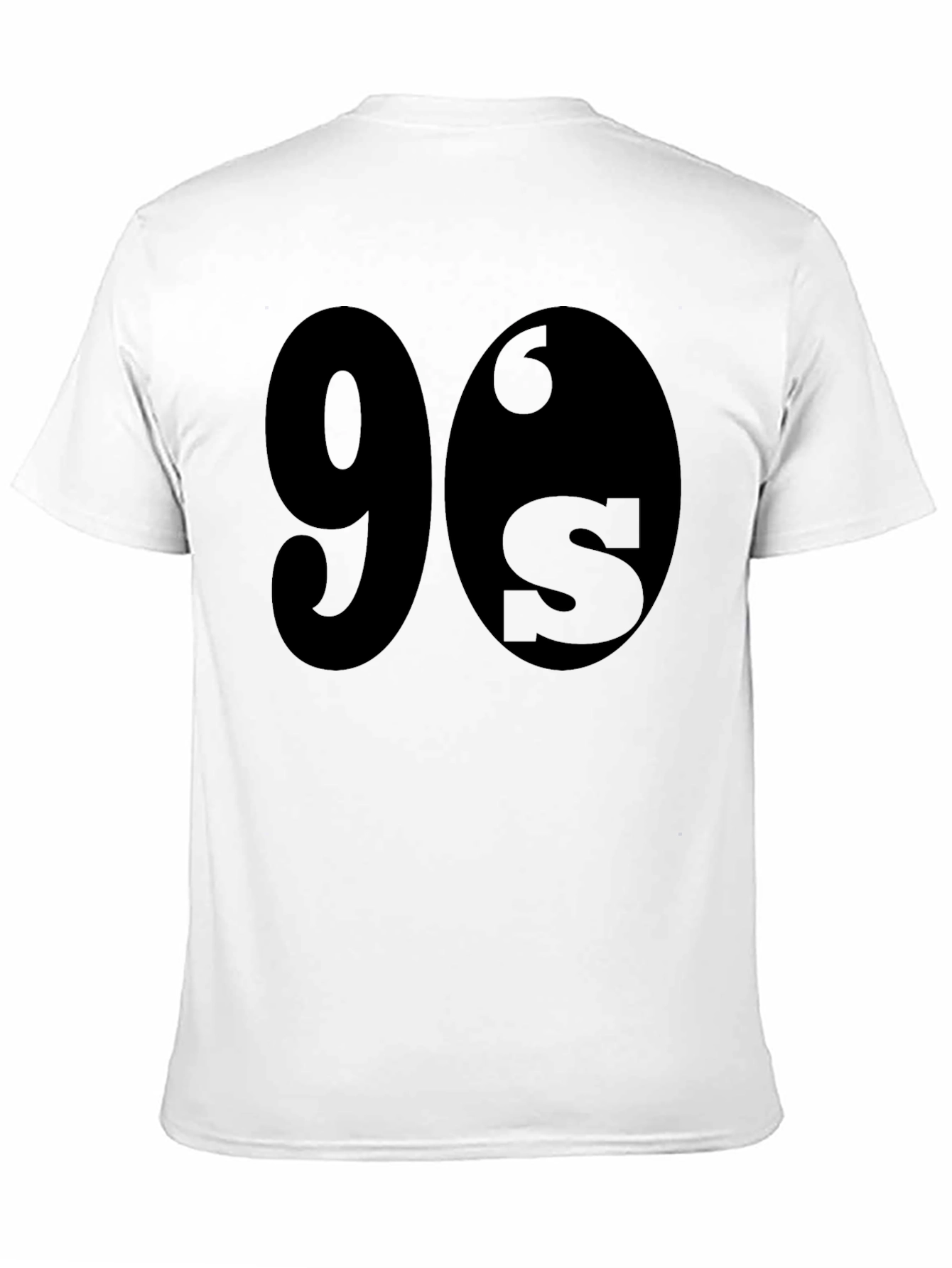 90s Style Black Crewneck T-Shirt