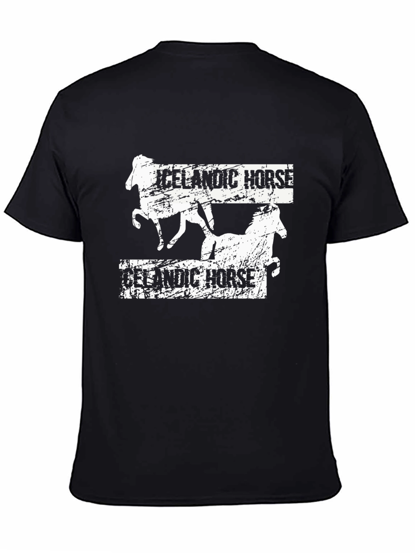 Icelandic Horse Black Graphic T-Shirt