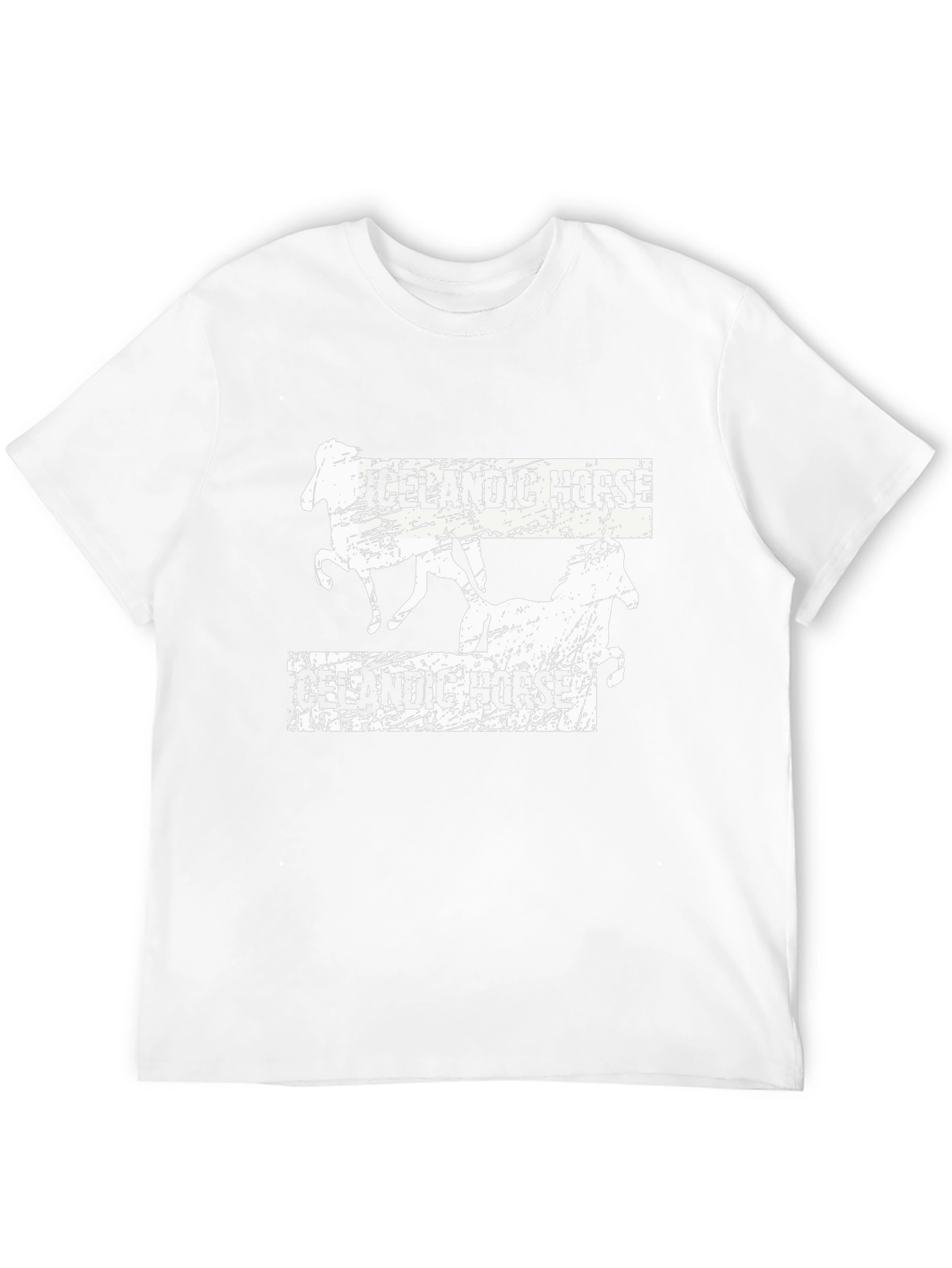 Icelandic Horse Black Graphic T-Shirt