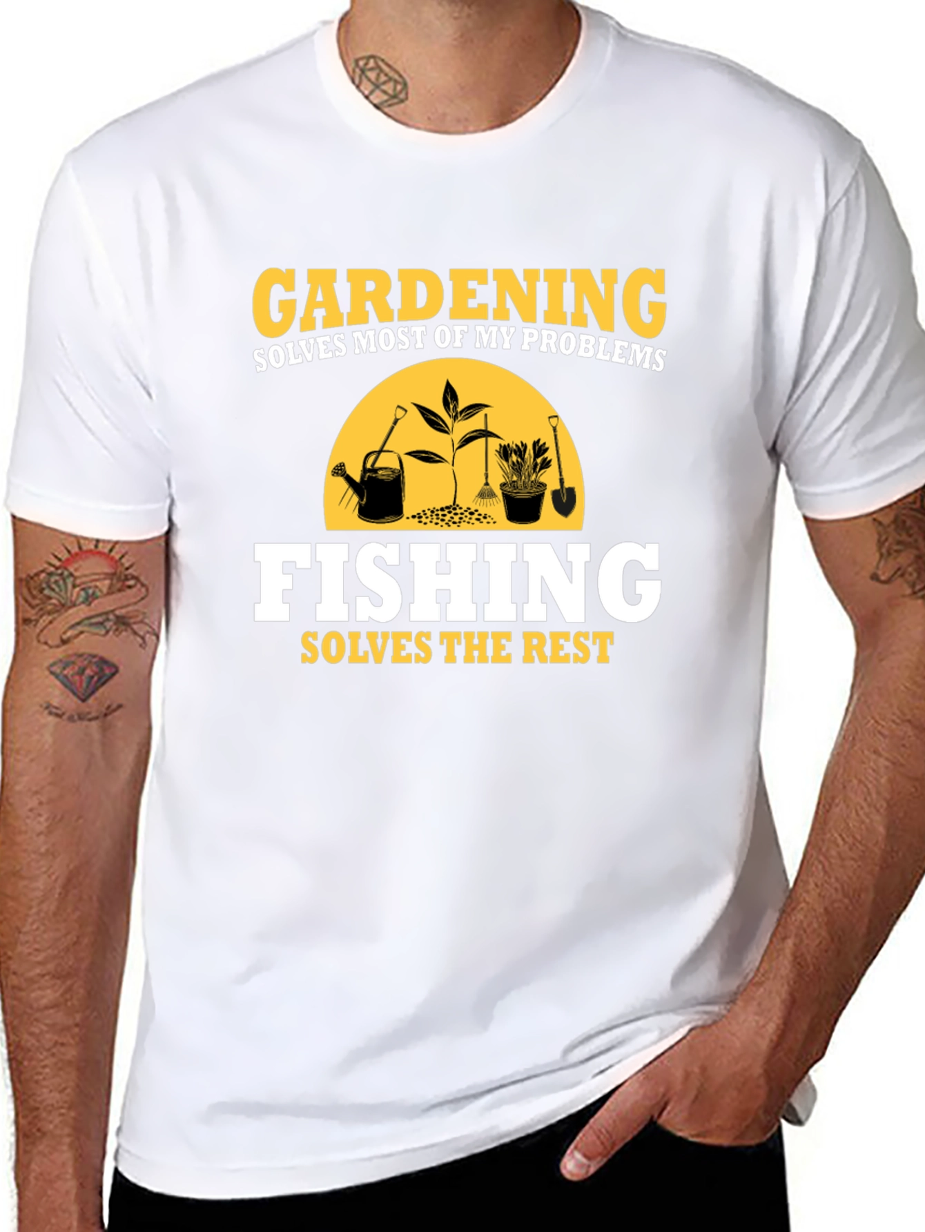 Gardening Fishing Graphic T-Shirt Hobby Tee