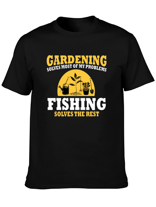 Gardening Fishing Graphic T-Shirt Hobby Tee