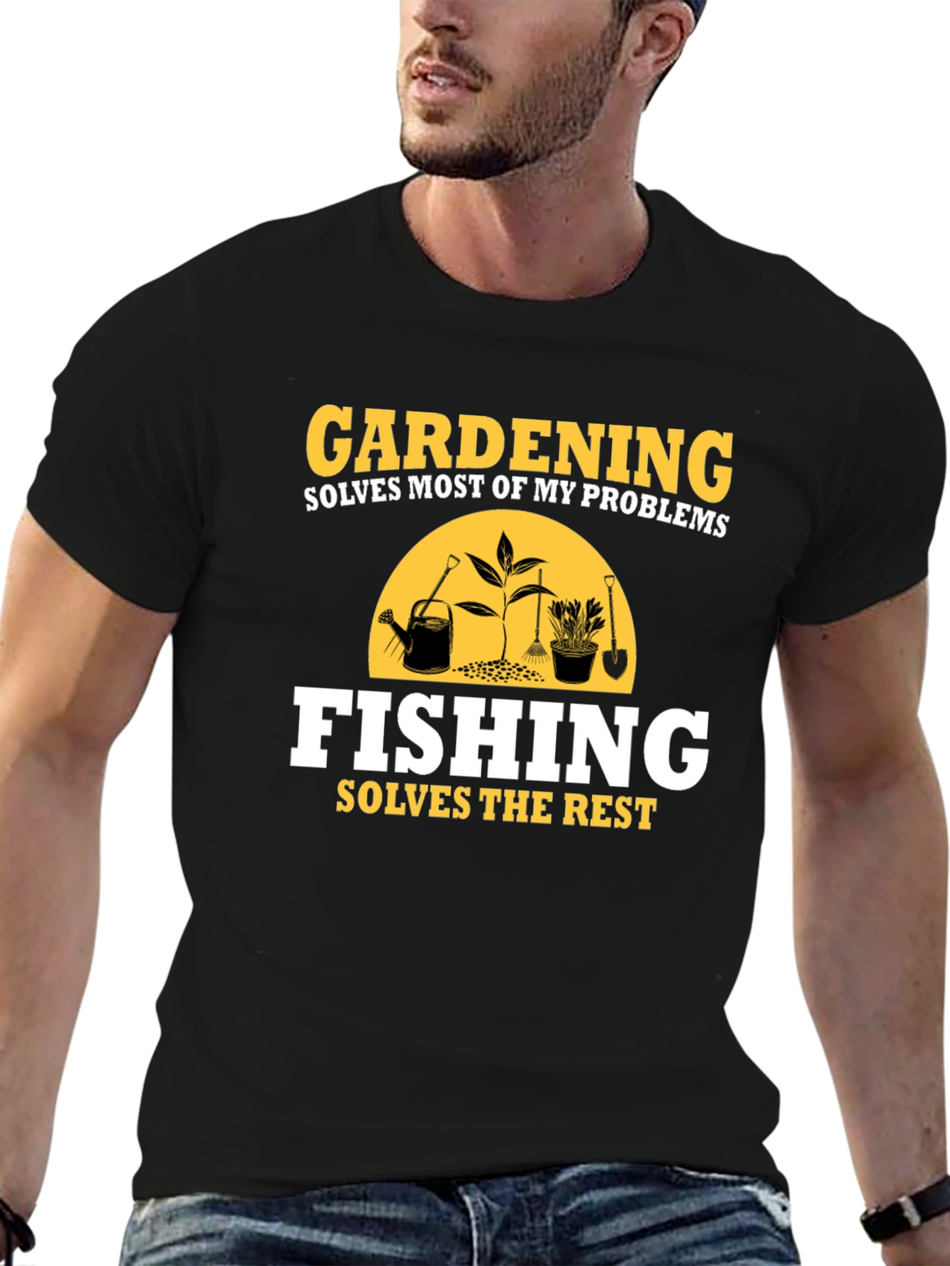 Gardening Fishing Graphic T-Shirt Hobby Tee
