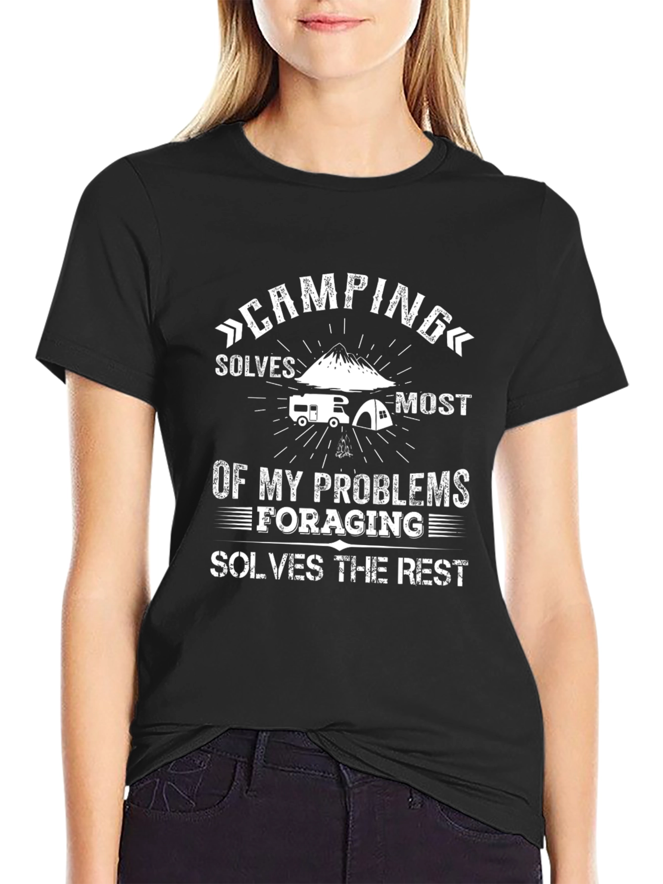 Camping Solves Most Problems T-Shirt