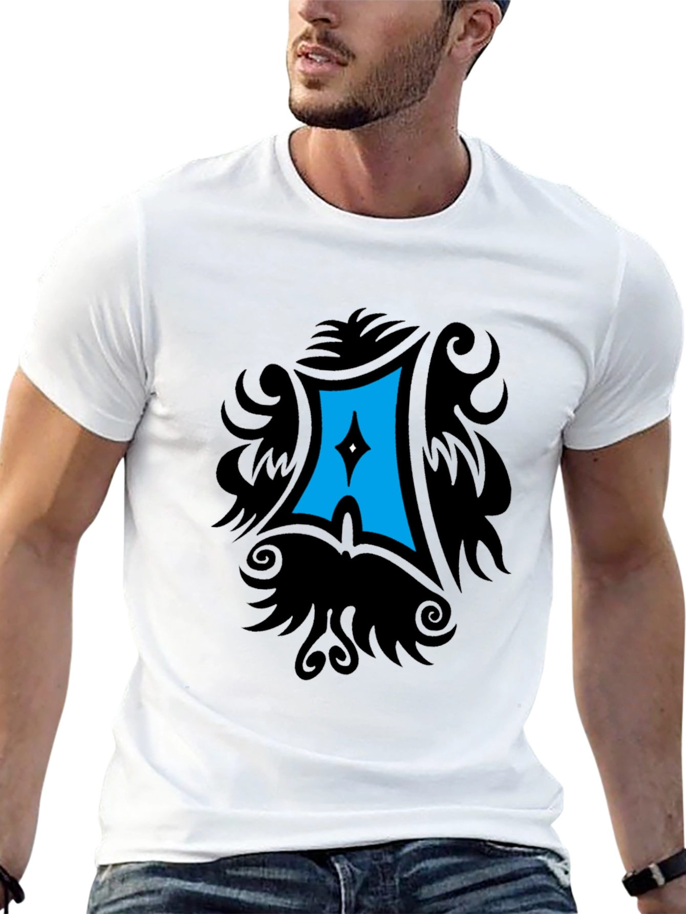 Tribal A T-Shirt - Unique Graphic Tee