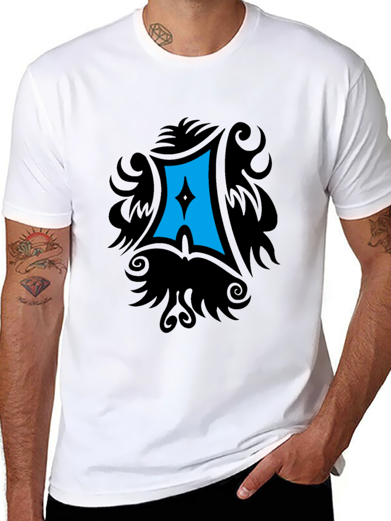 Tribal A T-Shirt - Unique Graphic Tee