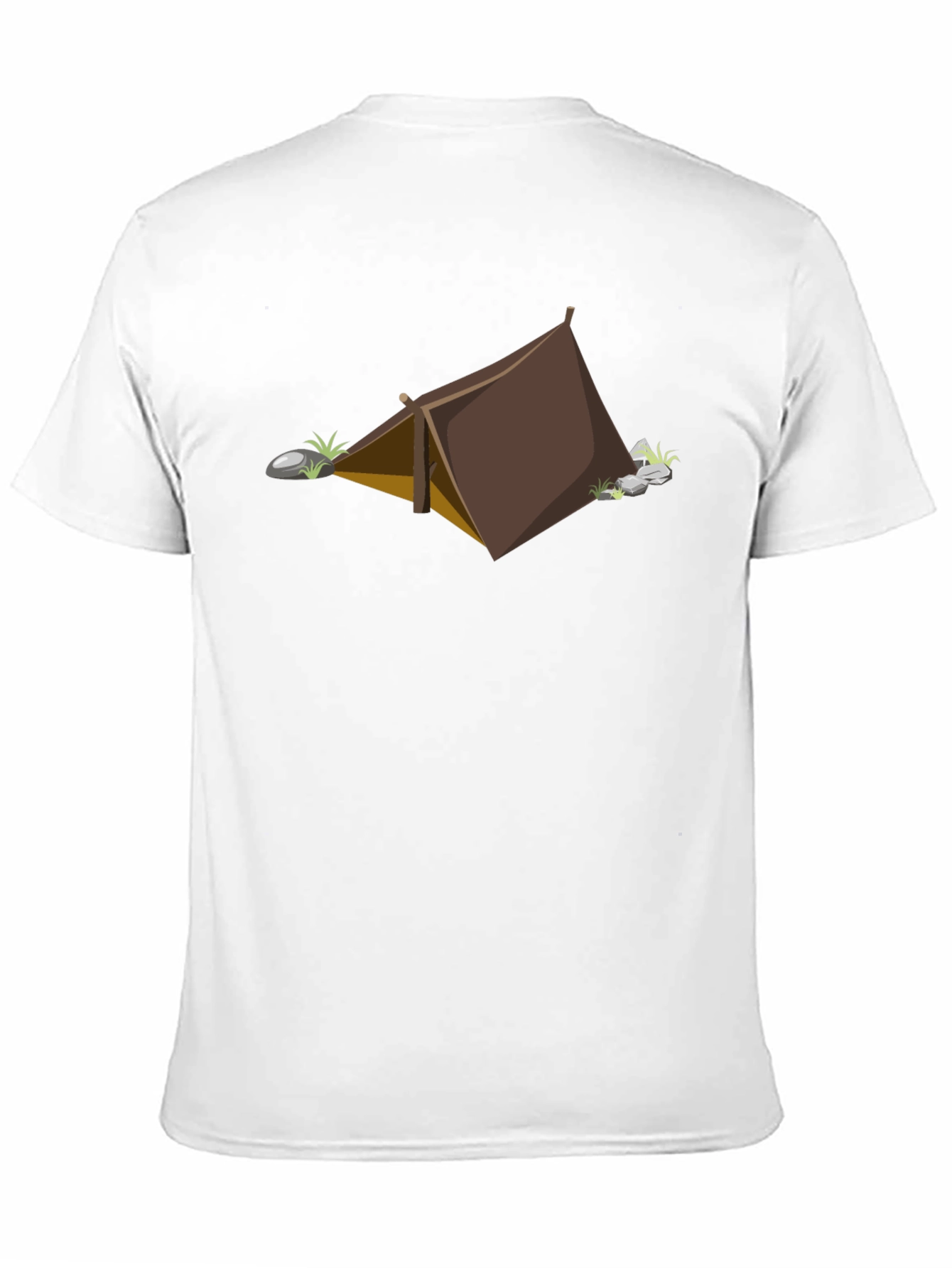 Camping Tent Graphic Tee - Black