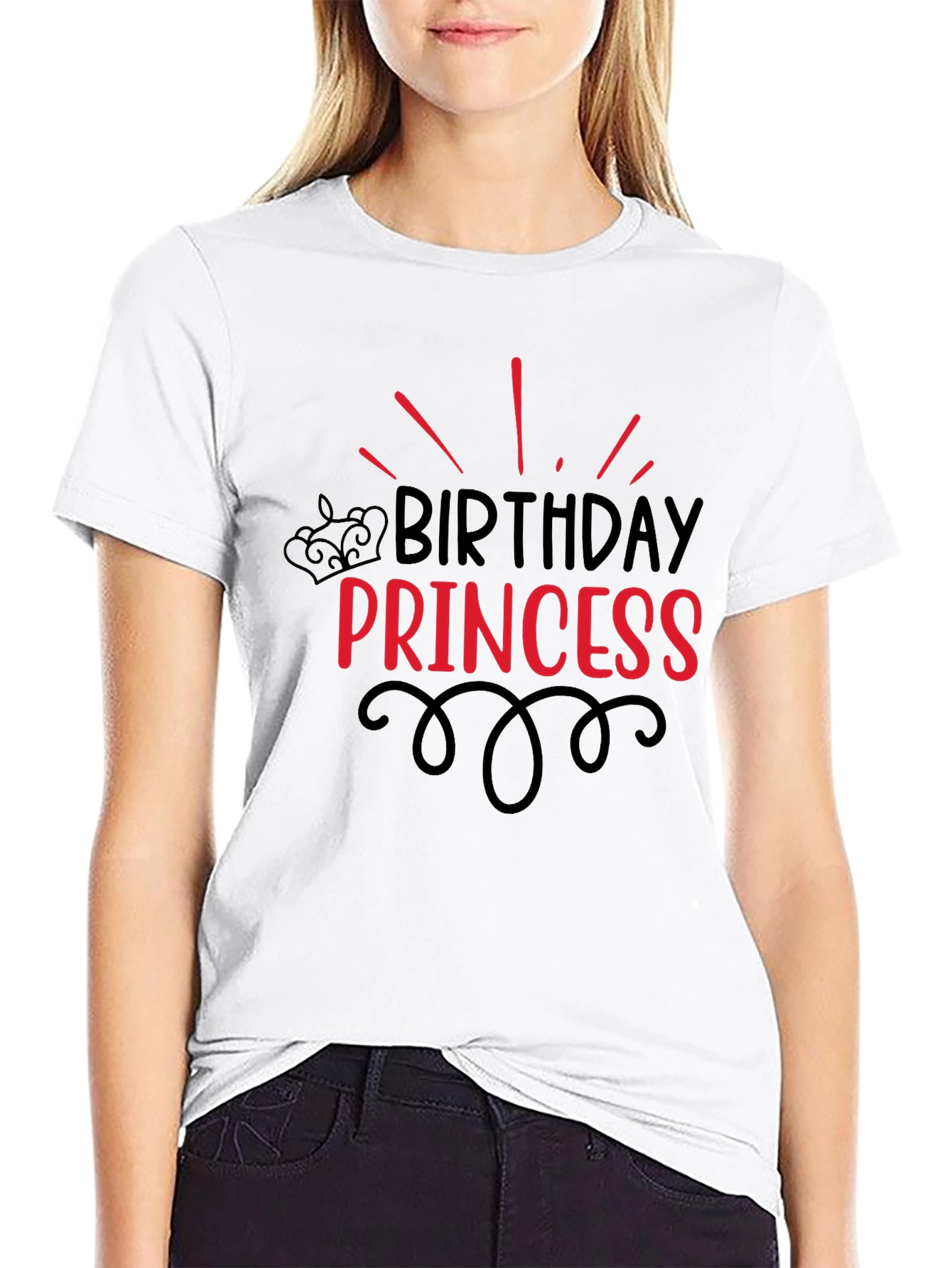 Birthday Princess Black T-Shirt