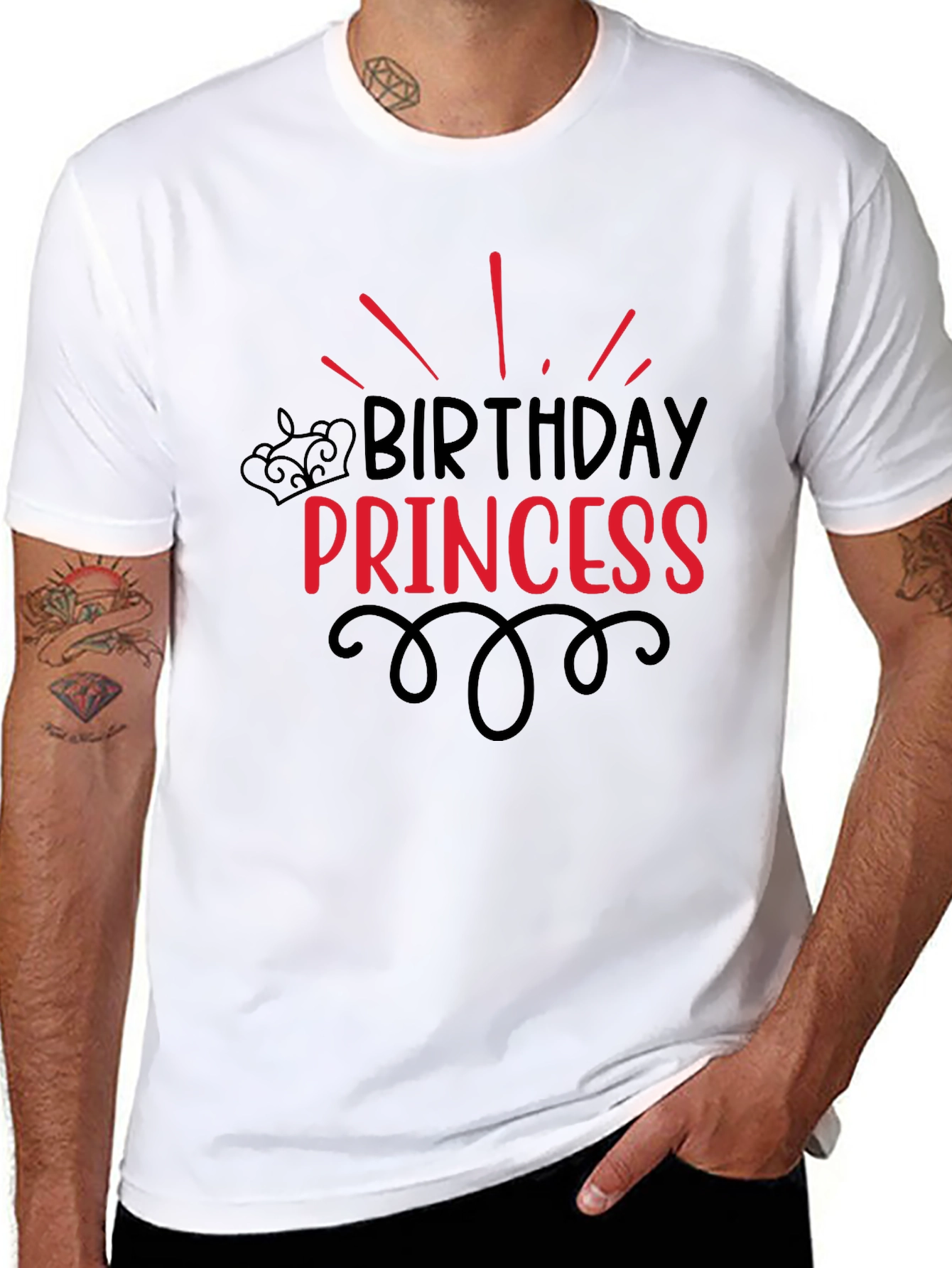 Birthday Princess Black T-Shirt