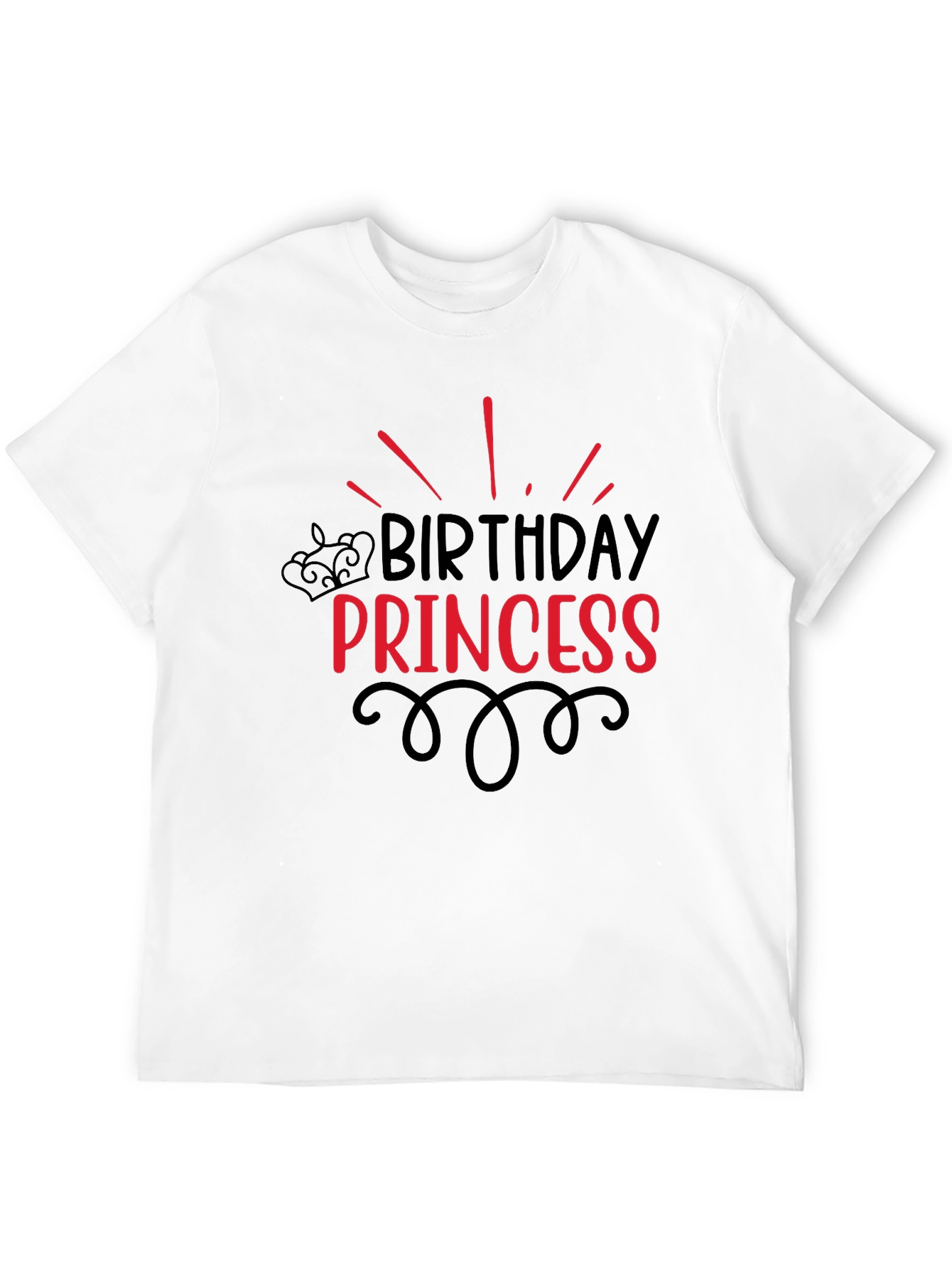 Birthday Princess Black T-Shirt