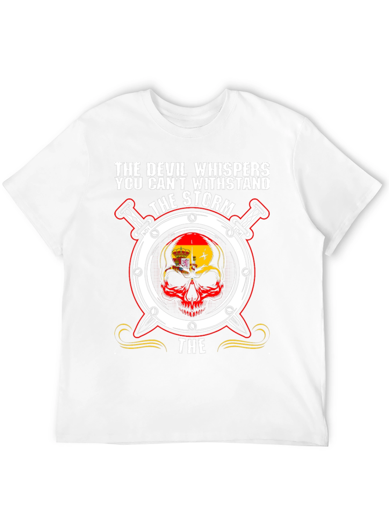 Devil Whispers Storm Skull T-Shirt