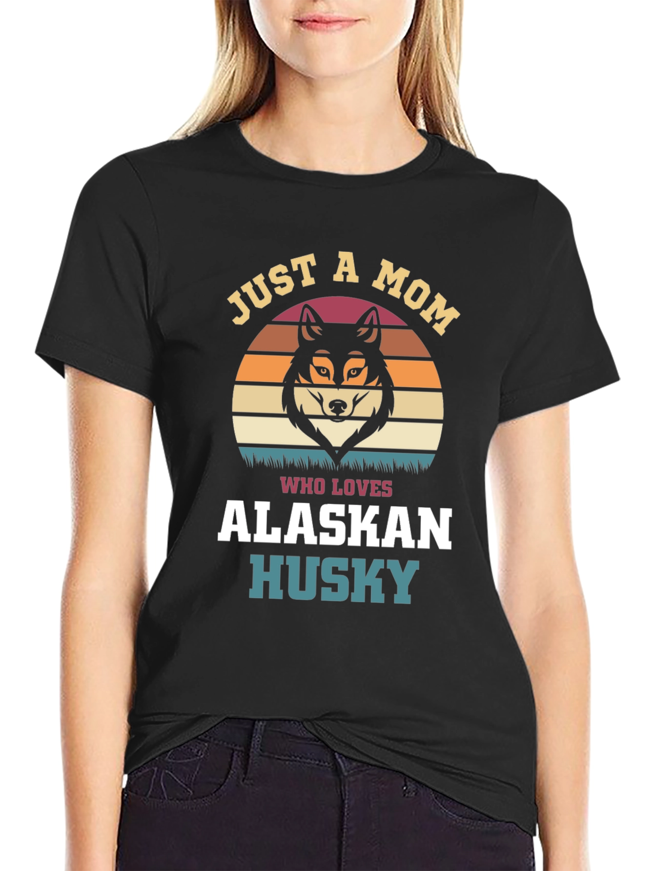 Just A Mom Who Loves Alaskan Husky T-Shirt