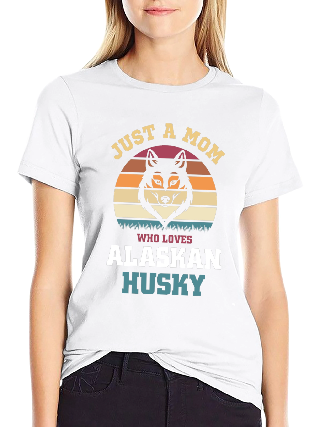 Just A Mom Who Loves Alaskan Husky T-Shirt