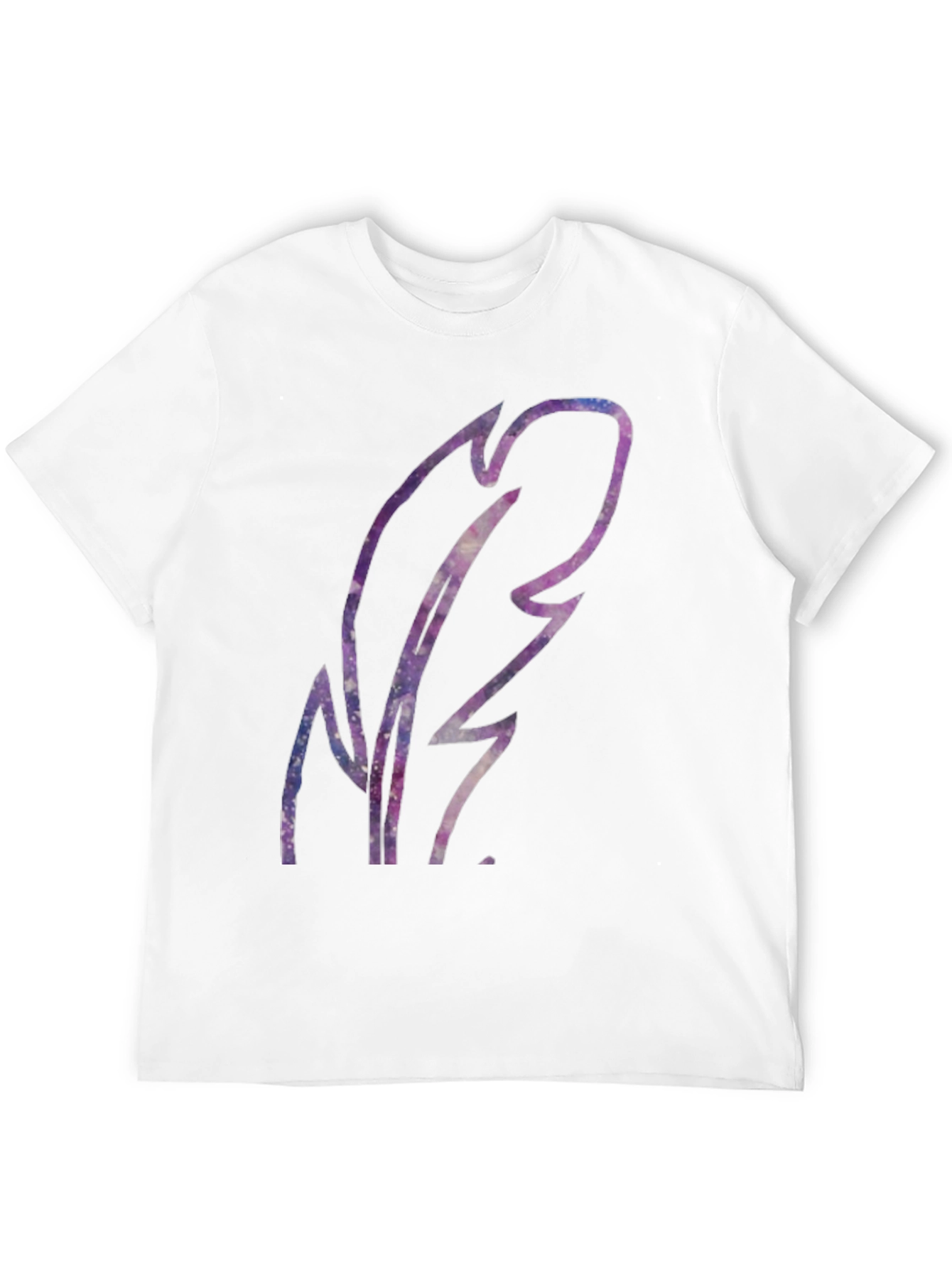 Galaxy Feather Graphic Black T-Shirt
