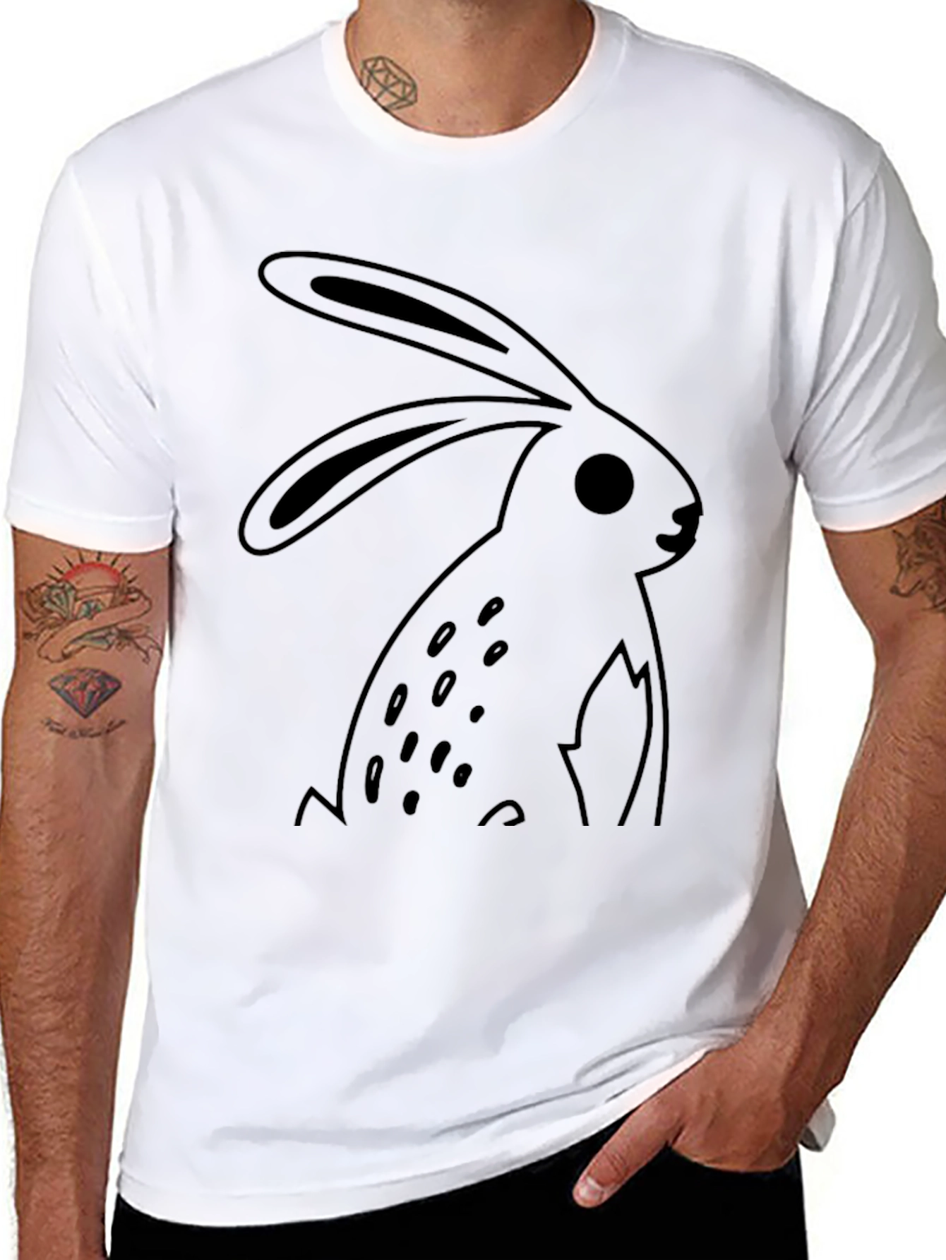 Black Bunny Graphic Tee