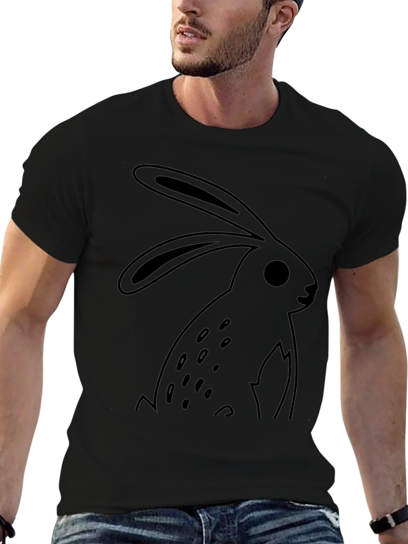 Black Bunny Graphic Tee