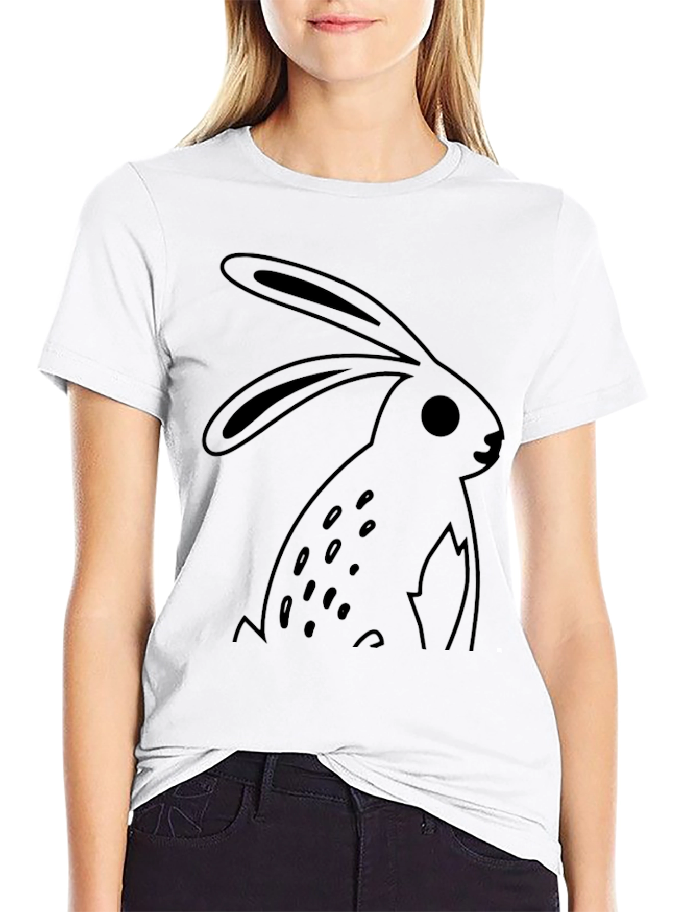 Black Bunny Graphic Tee