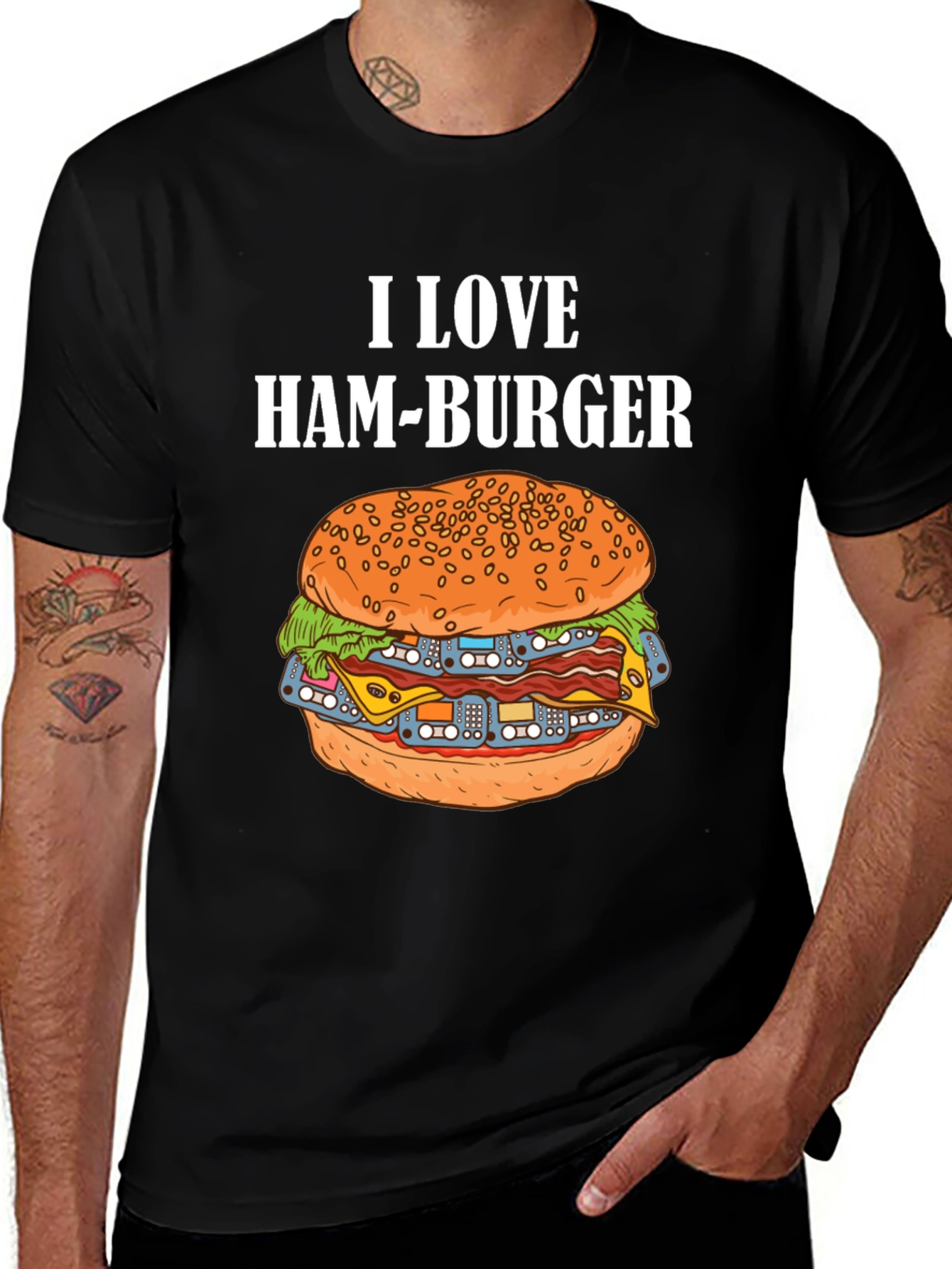 I Love Ham-Burger Graphic Tee