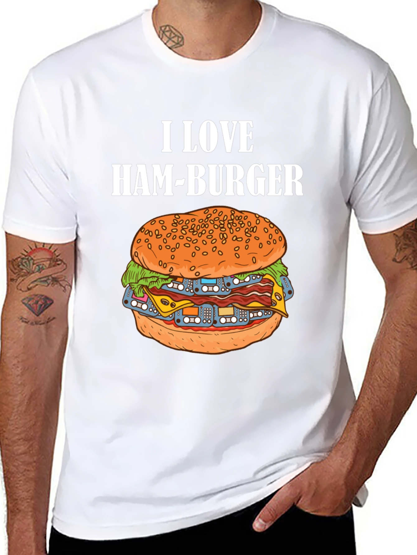 I Love Ham-Burger Graphic Tee