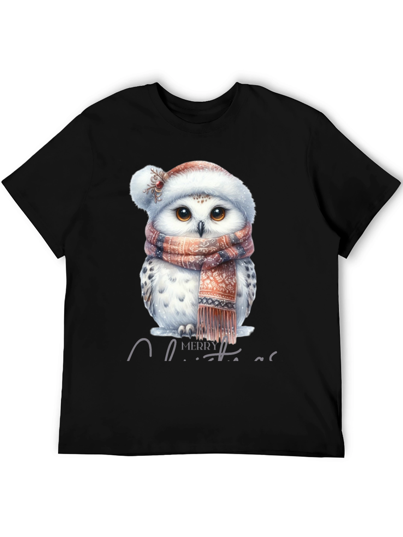 Festive Owl Christmas T-Shirt