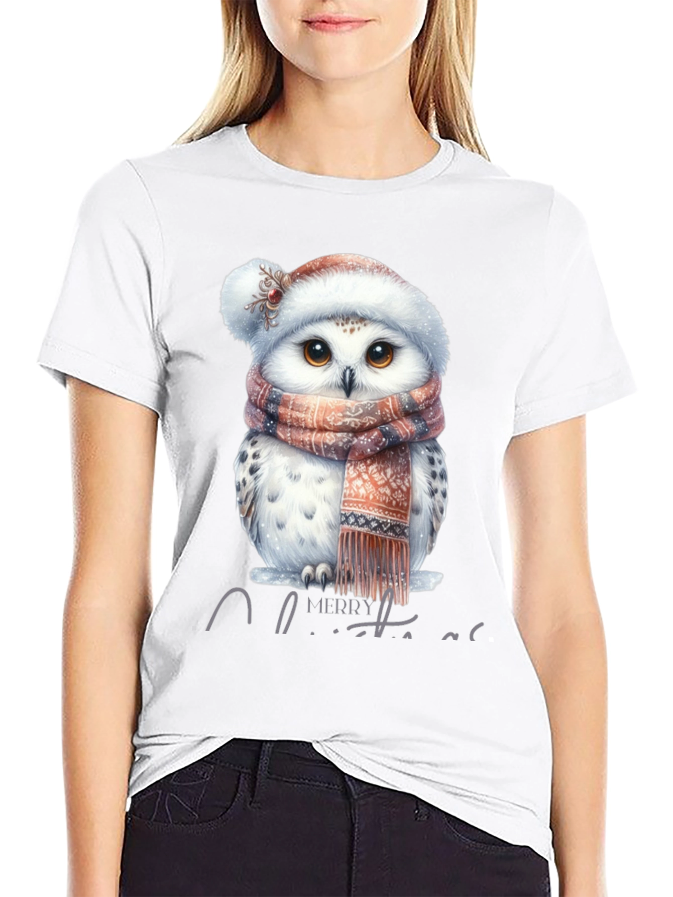 Festive Owl Christmas T-Shirt