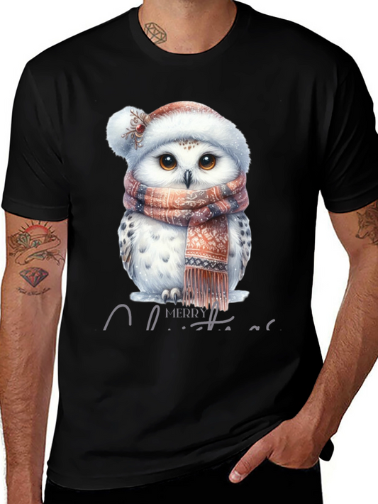 Festive Owl Christmas T-Shirt