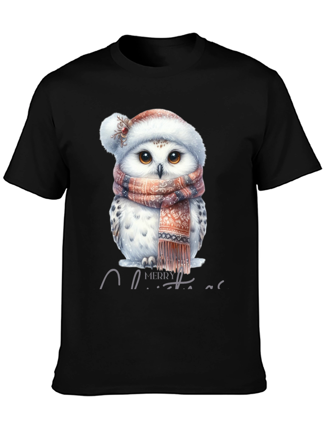 Festive Owl Christmas T-Shirt