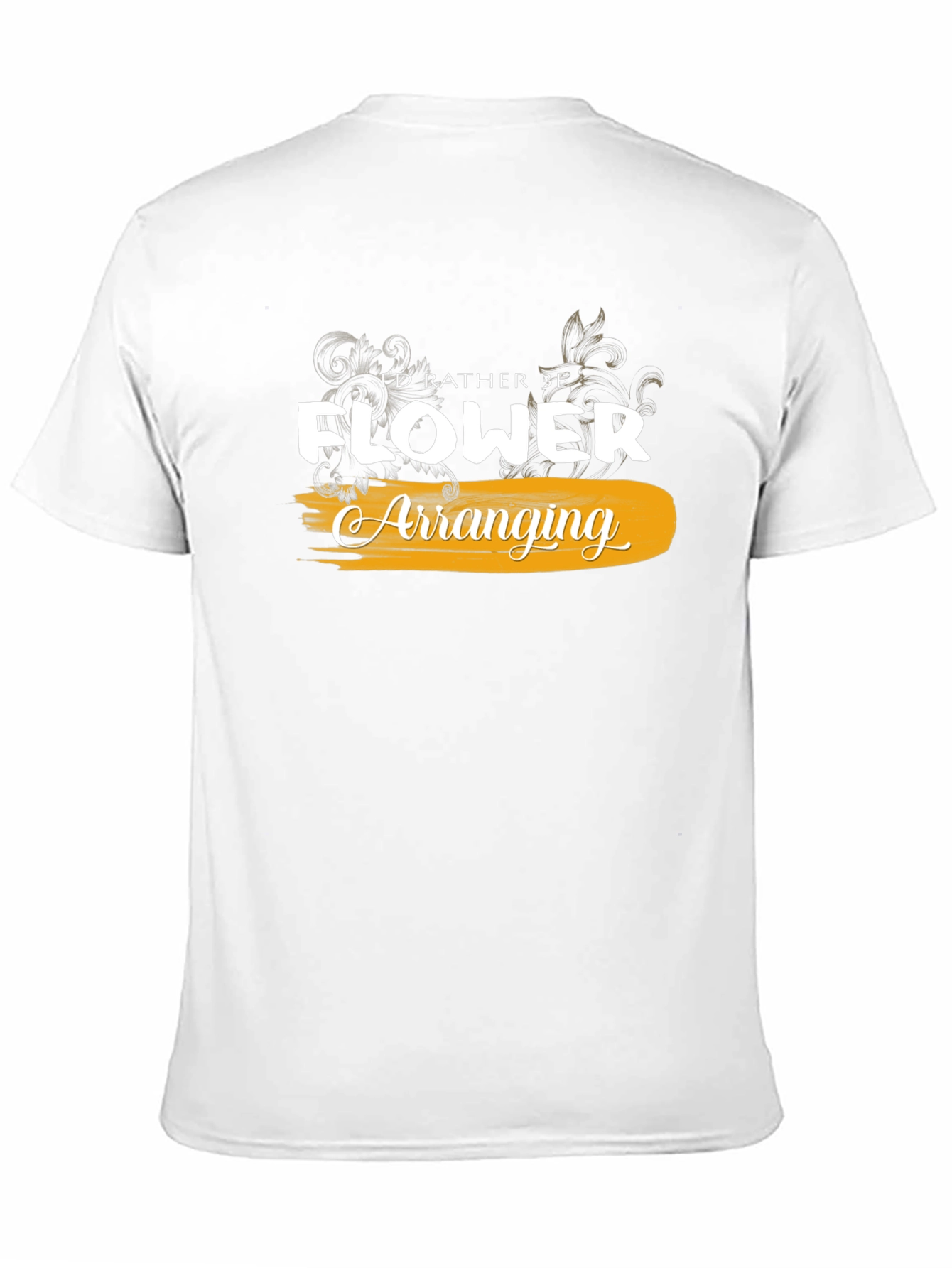 Id Rather Be Flower Arranging Black T-Shirt