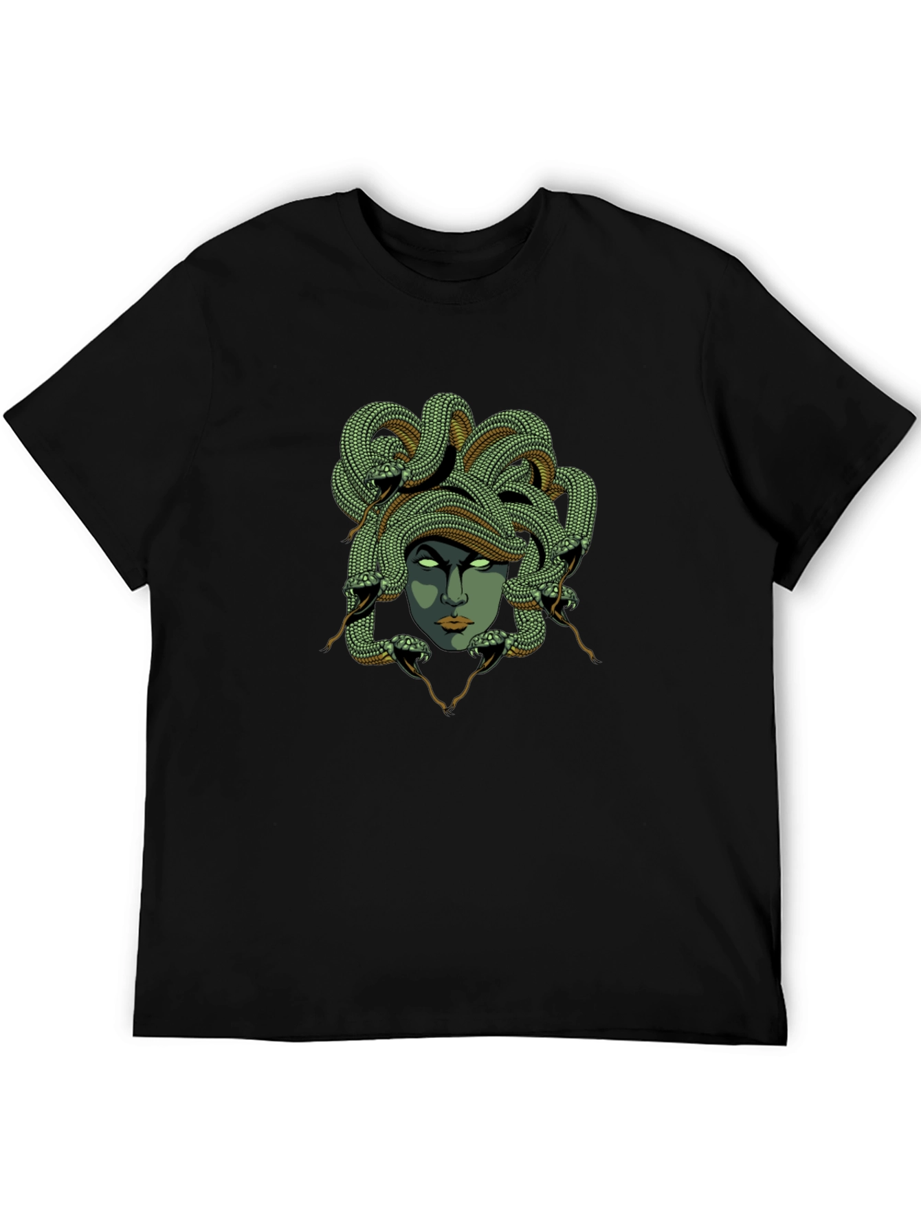 Medusa Graphic Tee - Black Cotton T-Shirt
