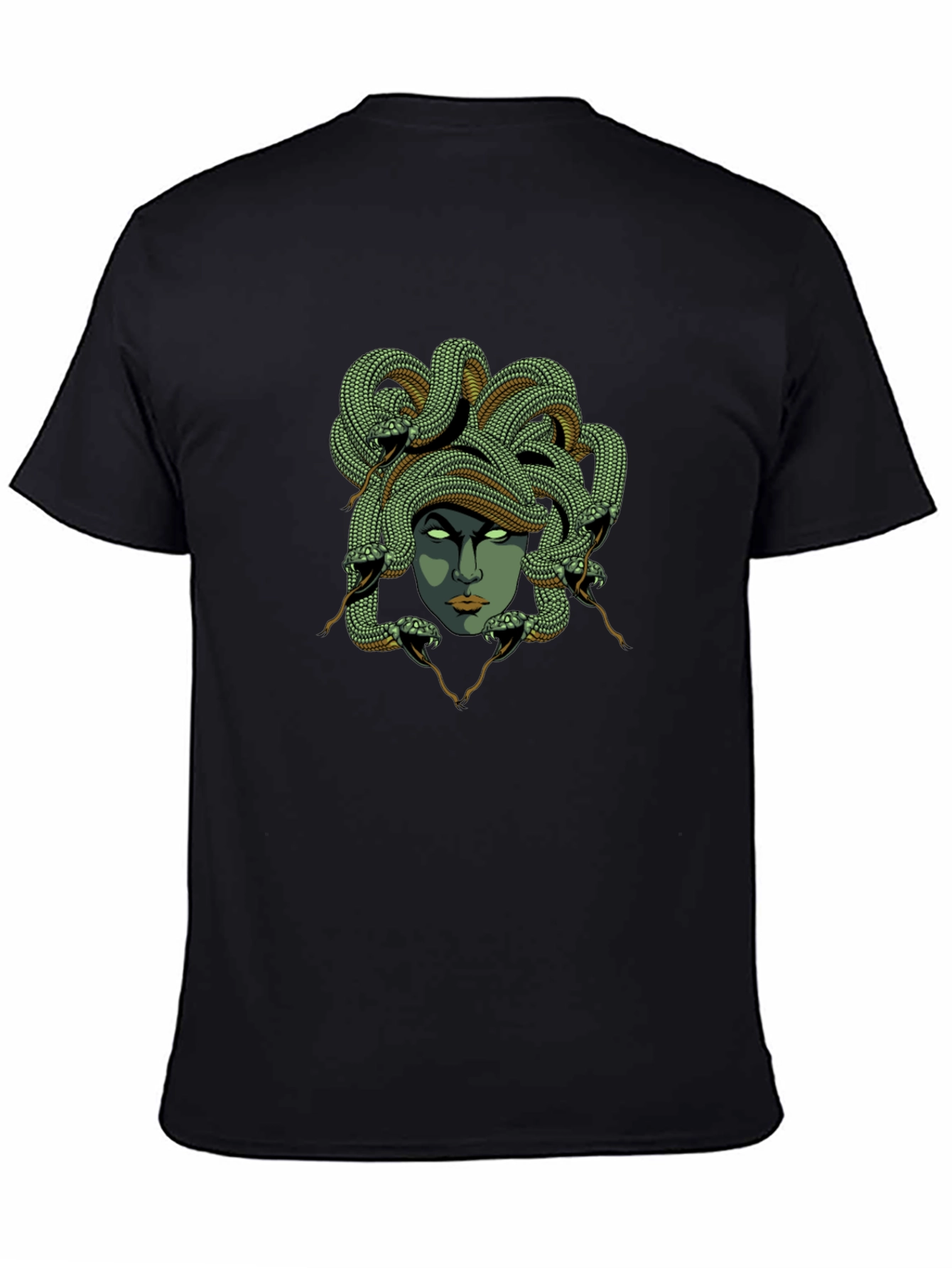 Medusa Graphic Tee - Black Cotton T-Shirt