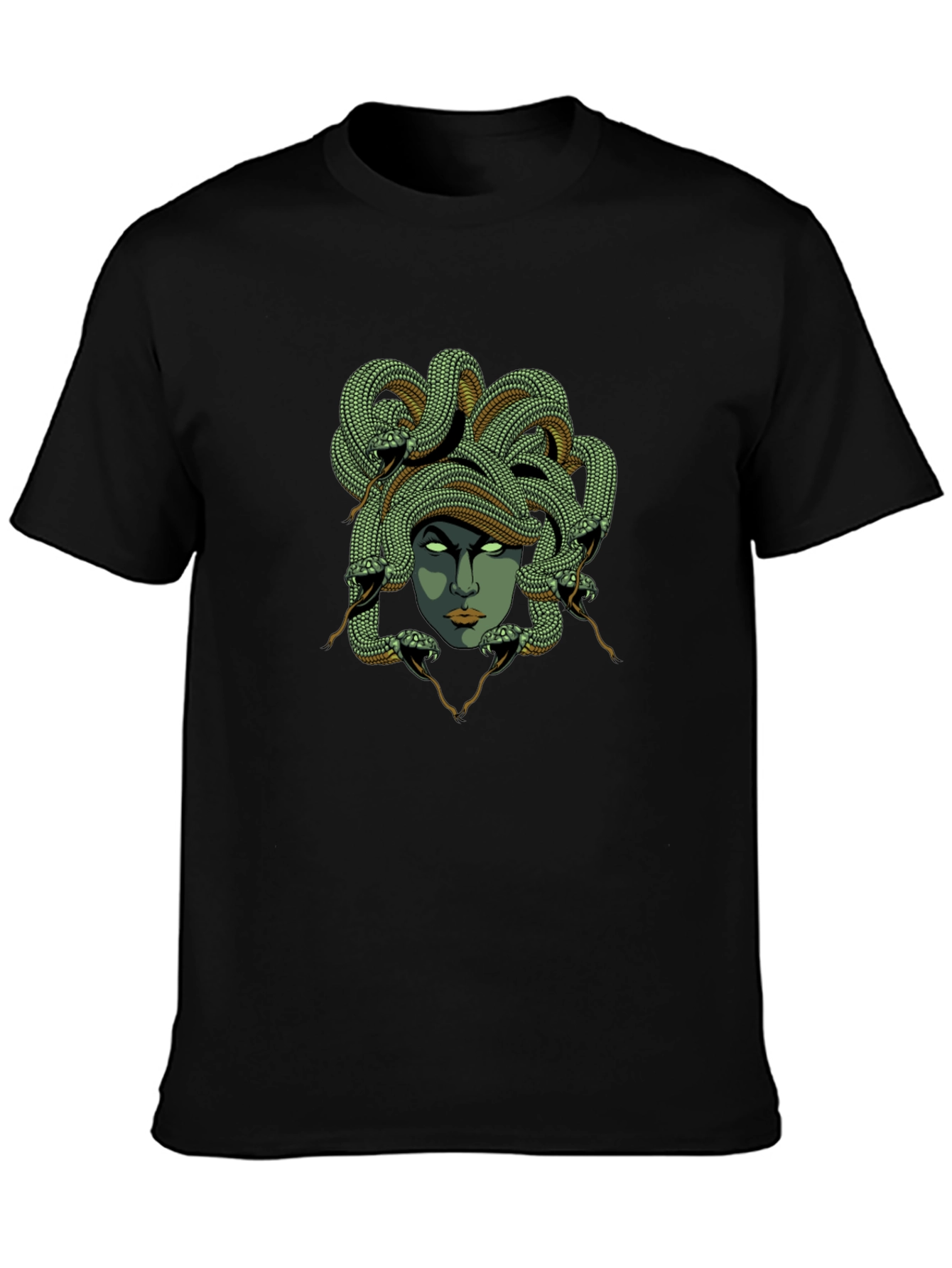 Medusa Graphic Tee - Black Cotton T-Shirt
