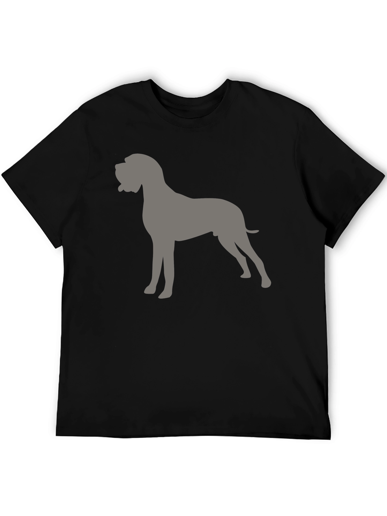 Dog Silhouette Graphic Tee - Mens Casual Shirt