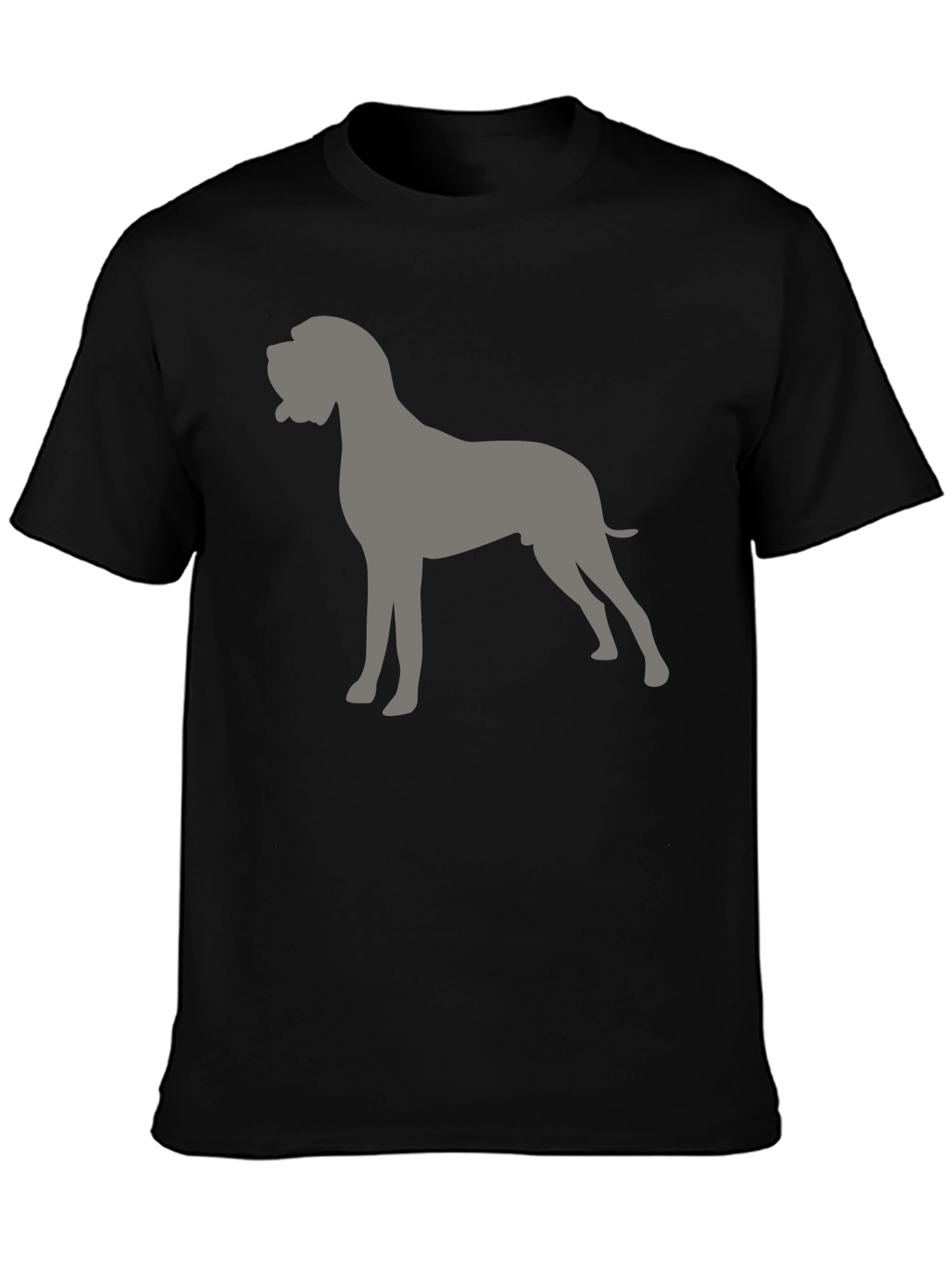 Dog Silhouette Graphic Tee - Mens Casual Shirt