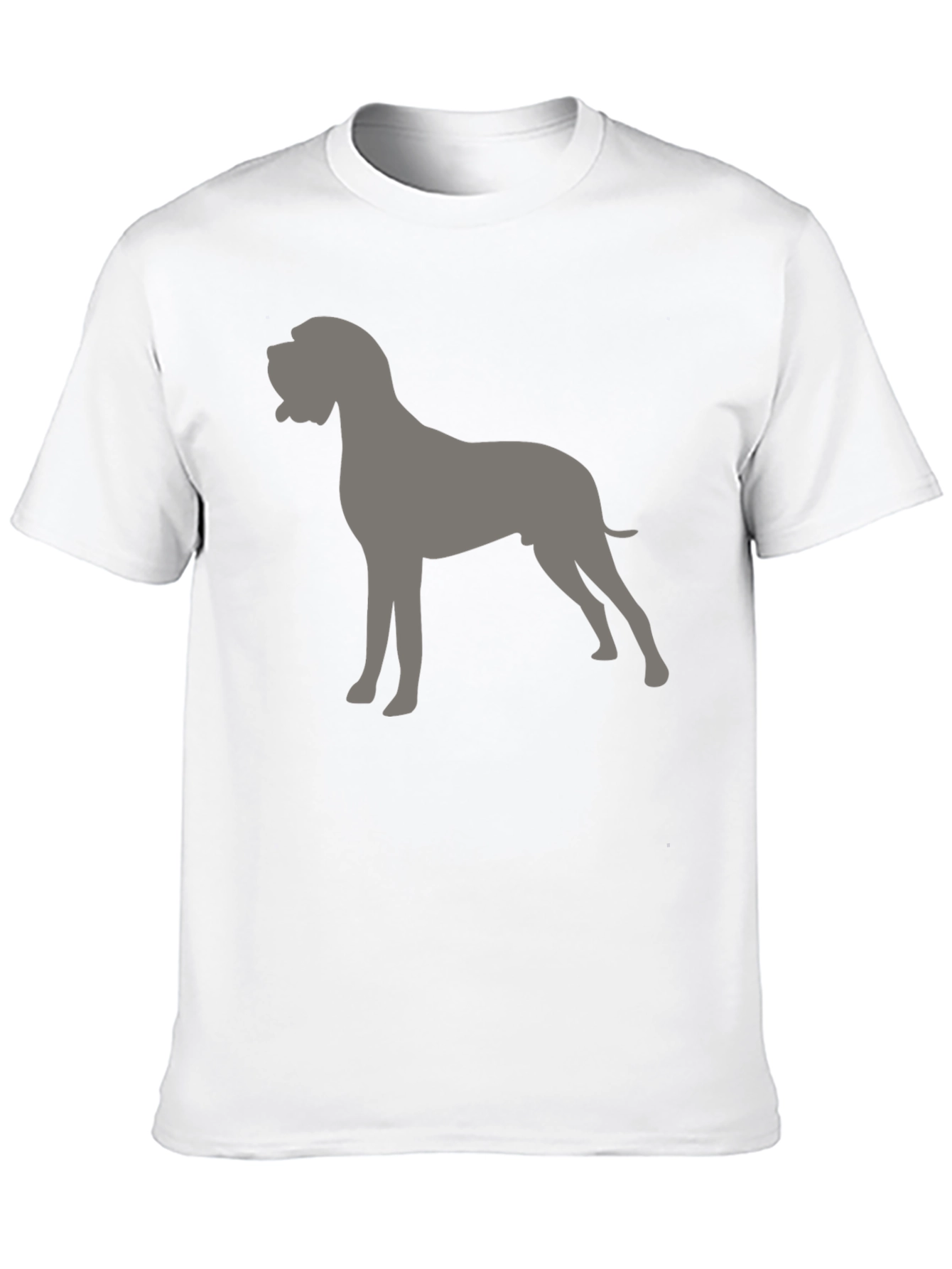 Dog Silhouette Graphic Tee - Mens Casual Shirt