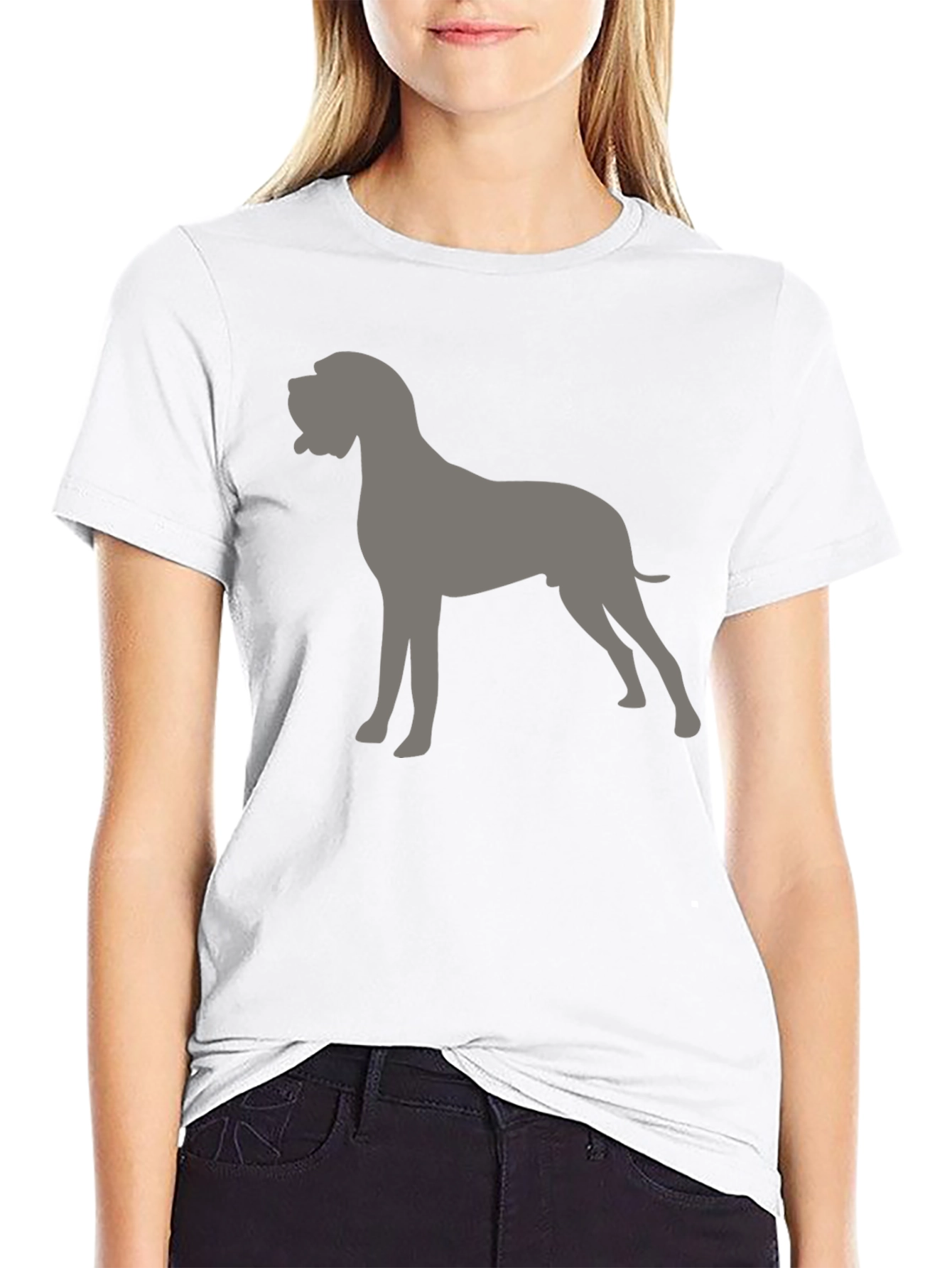Dog Silhouette Graphic Tee - Mens Casual Shirt