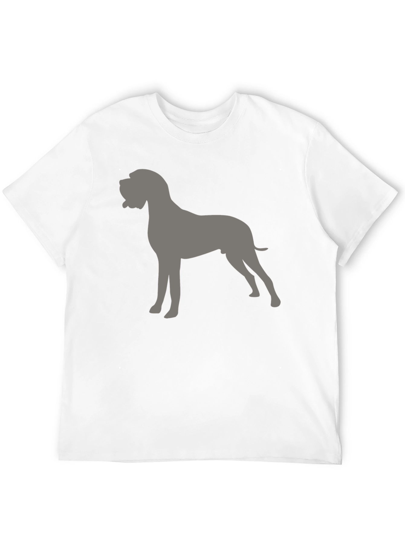 Dog Silhouette Graphic Tee - Mens Casual Shirt