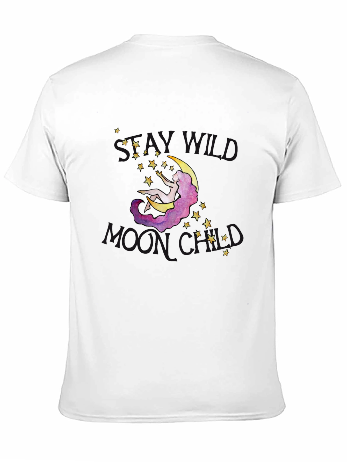 Wild Moon Child Black Graphic T-Shirt