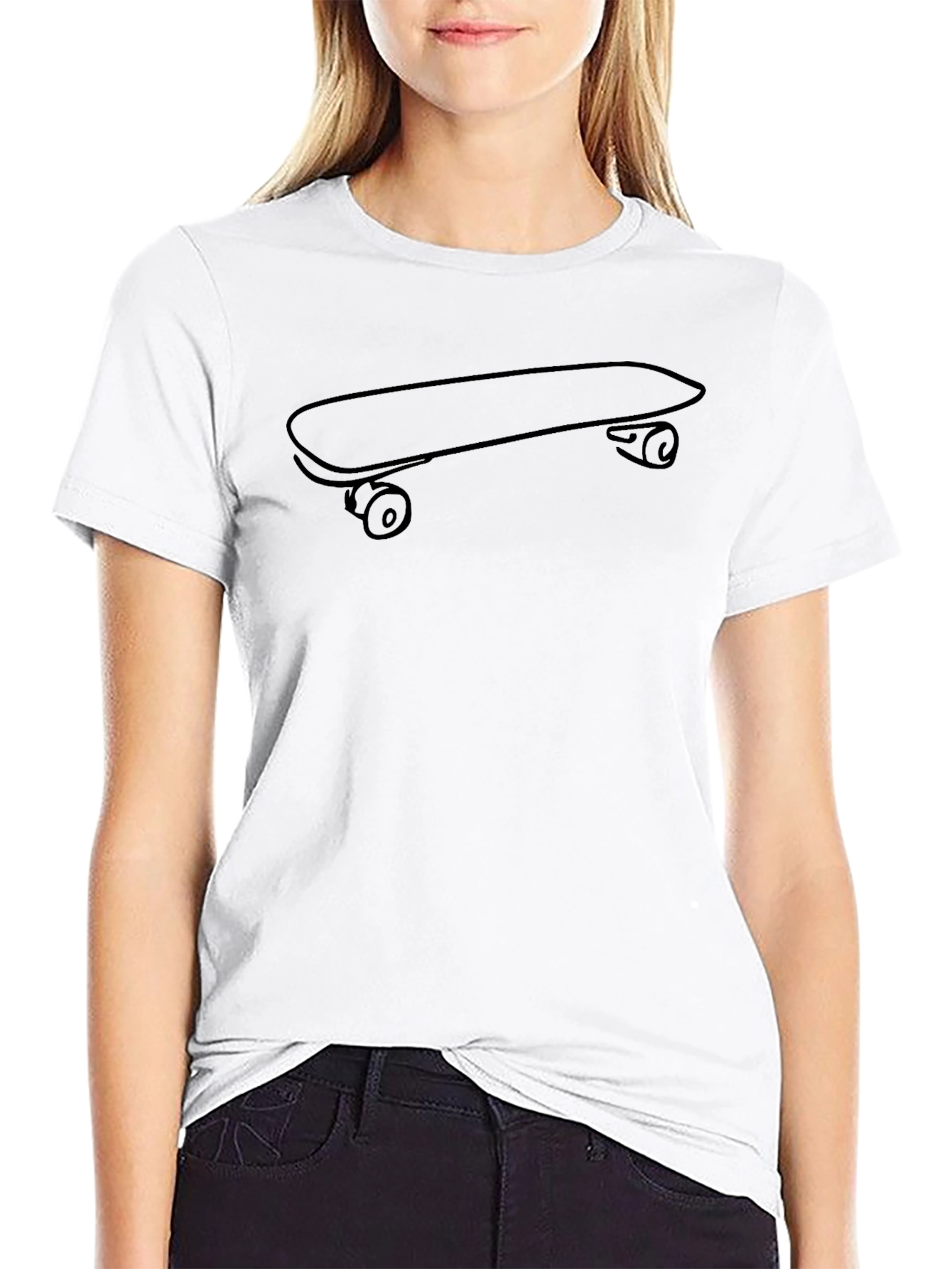 Skateboard Graphic Black T-Shirt