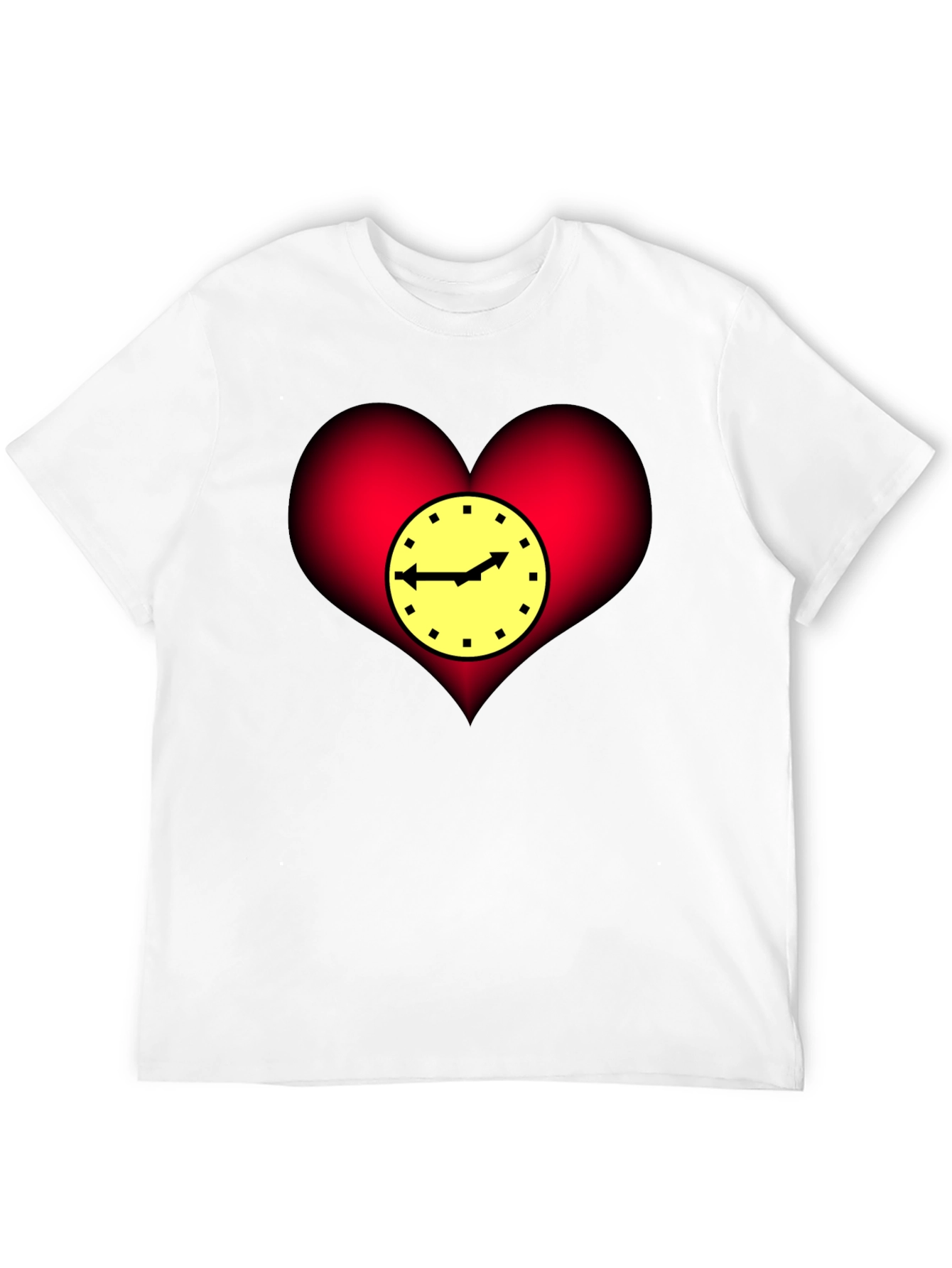Heart Clock Graphic T-Shirt - Stylish & Unique Design