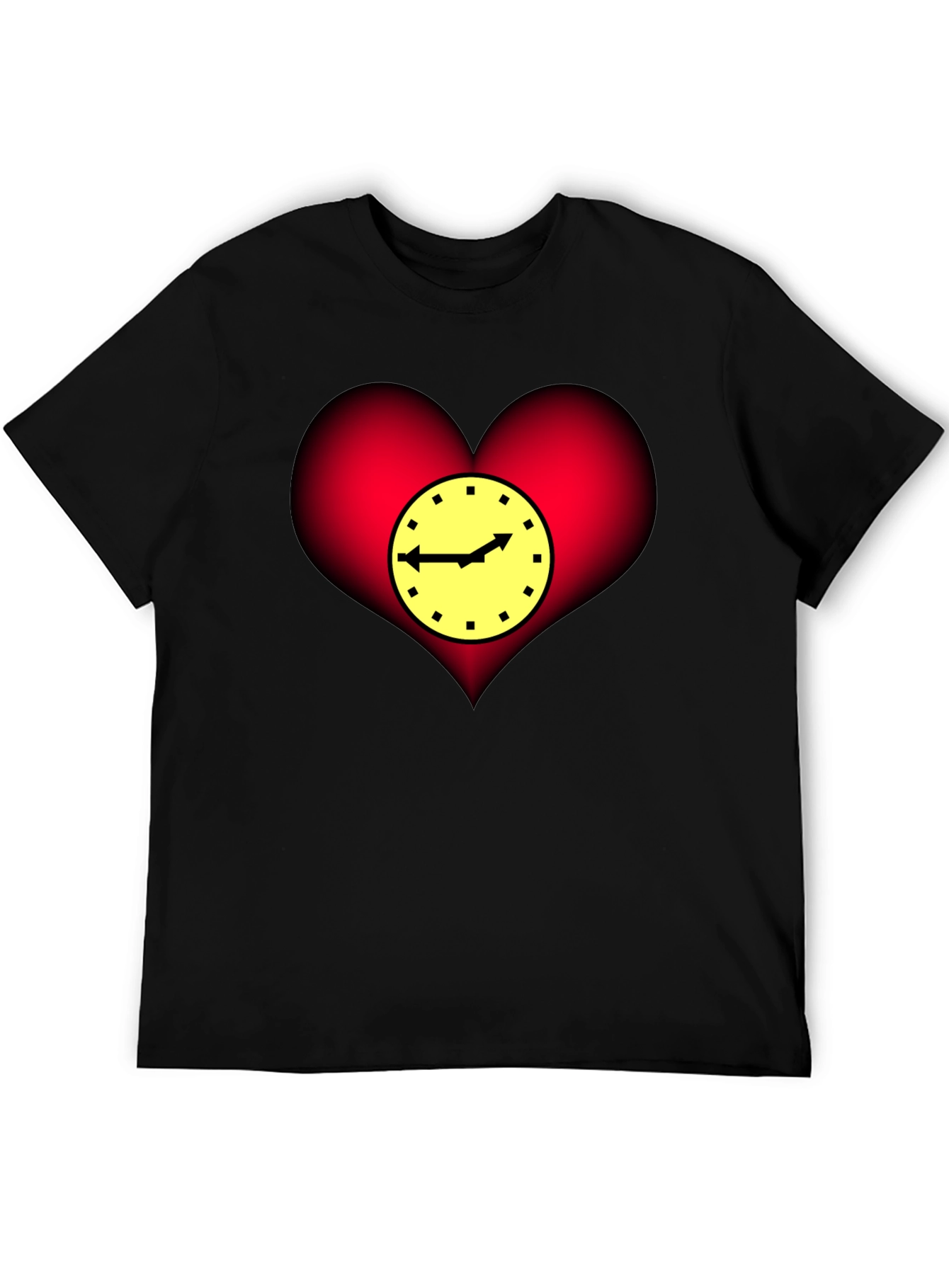 Heart Clock Graphic T-Shirt - Stylish & Unique Design