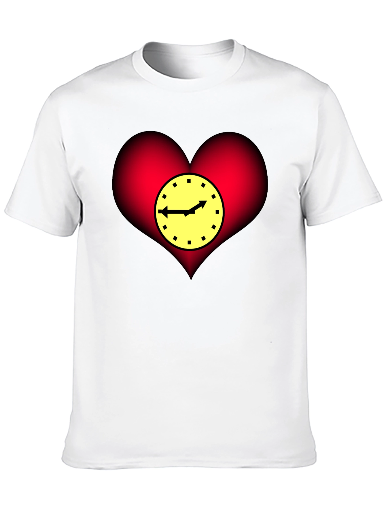 Heart Clock Graphic T-Shirt - Stylish & Unique Design