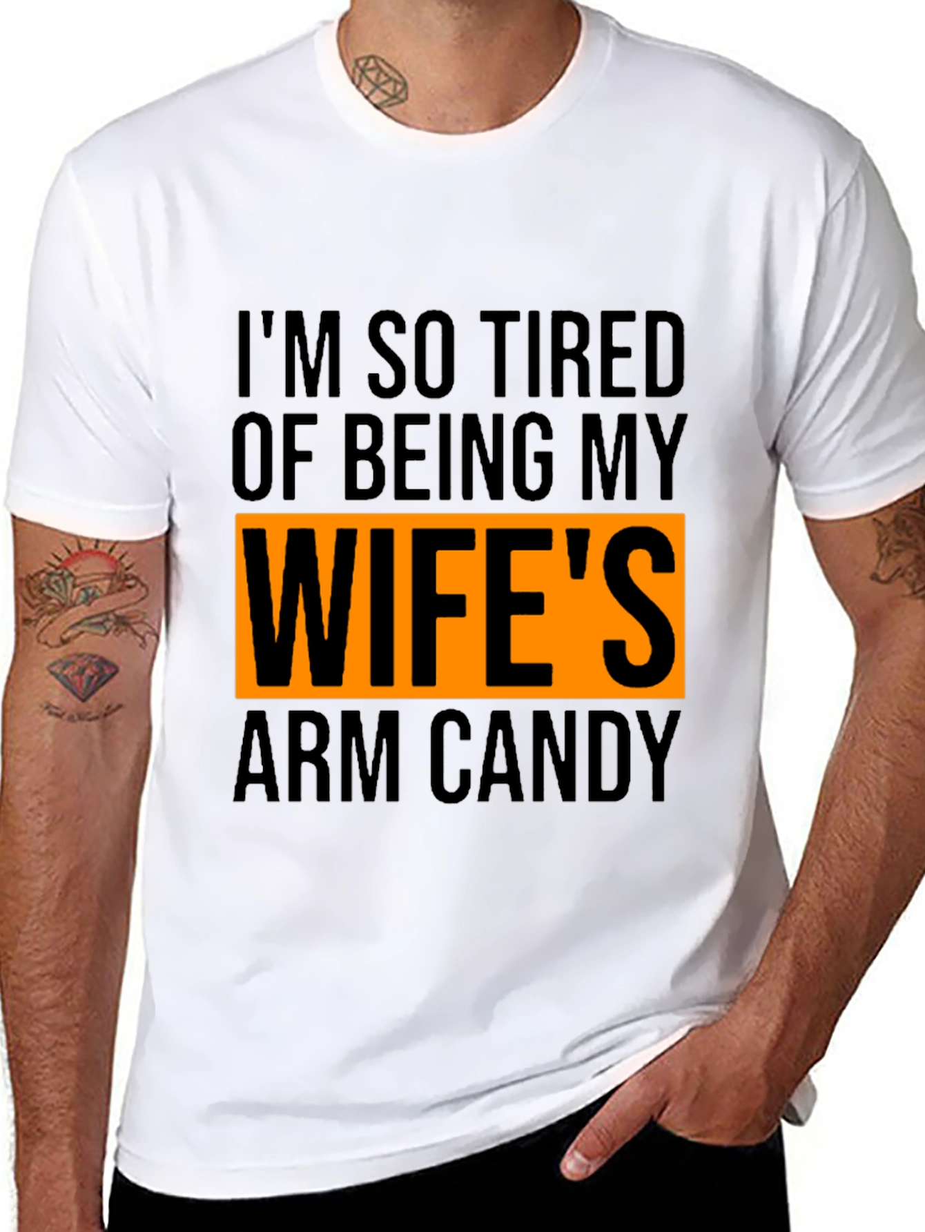 Wifes Arm Candy T-Shirt - Funny Husband Tee