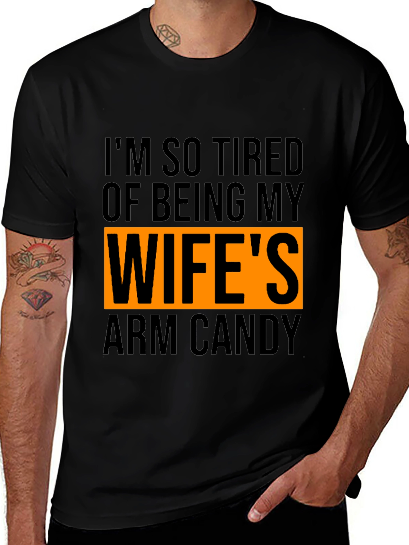 Wifes Arm Candy T-Shirt - Funny Husband Tee