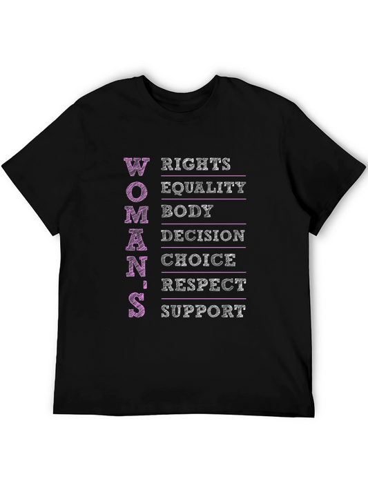 Empowering Womens Rights Graphic Tee - Black