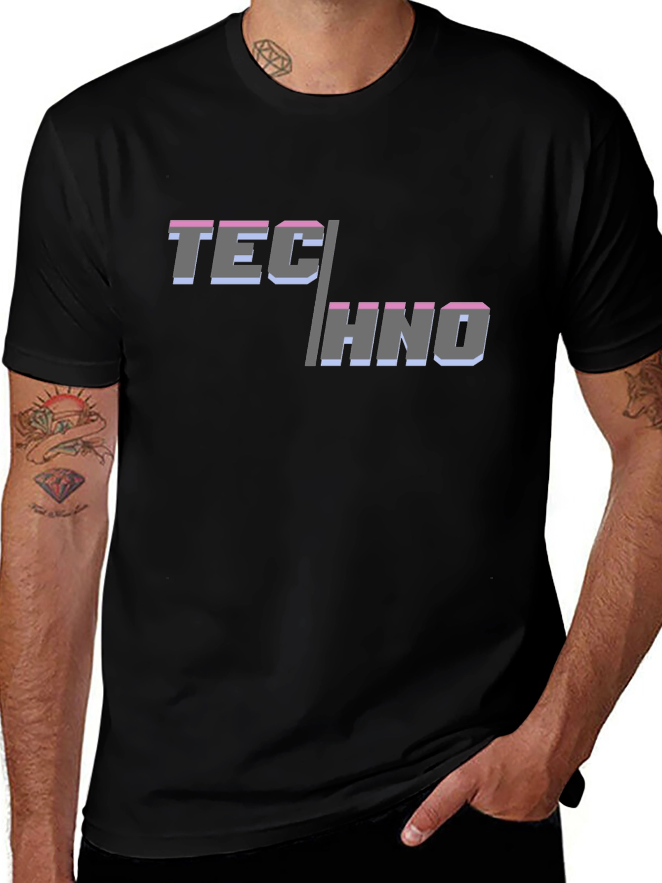 Techno Music Graphic Tee - Cool Rave Party Shirt