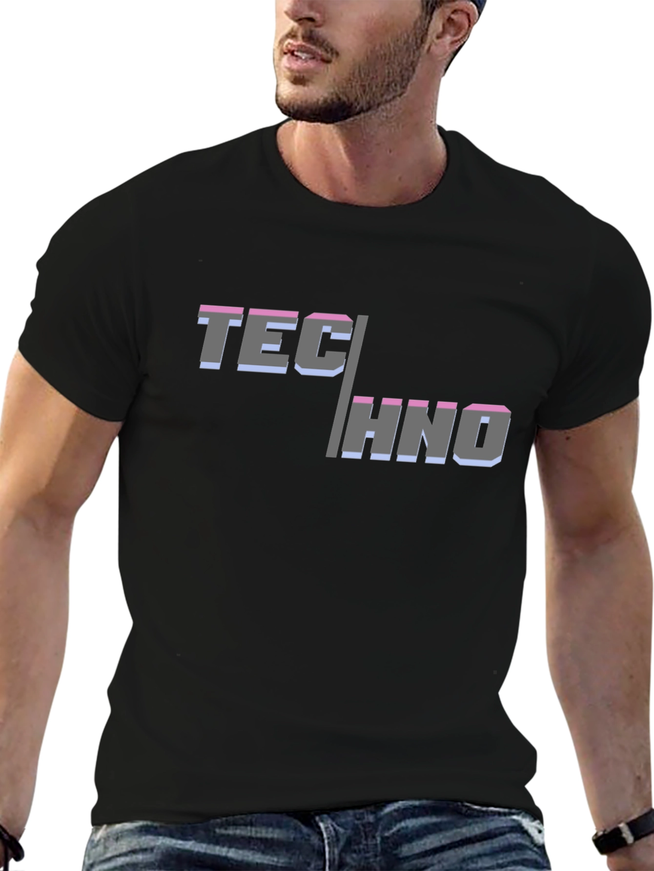 Techno Music Graphic Tee - Cool Rave Party Shirt