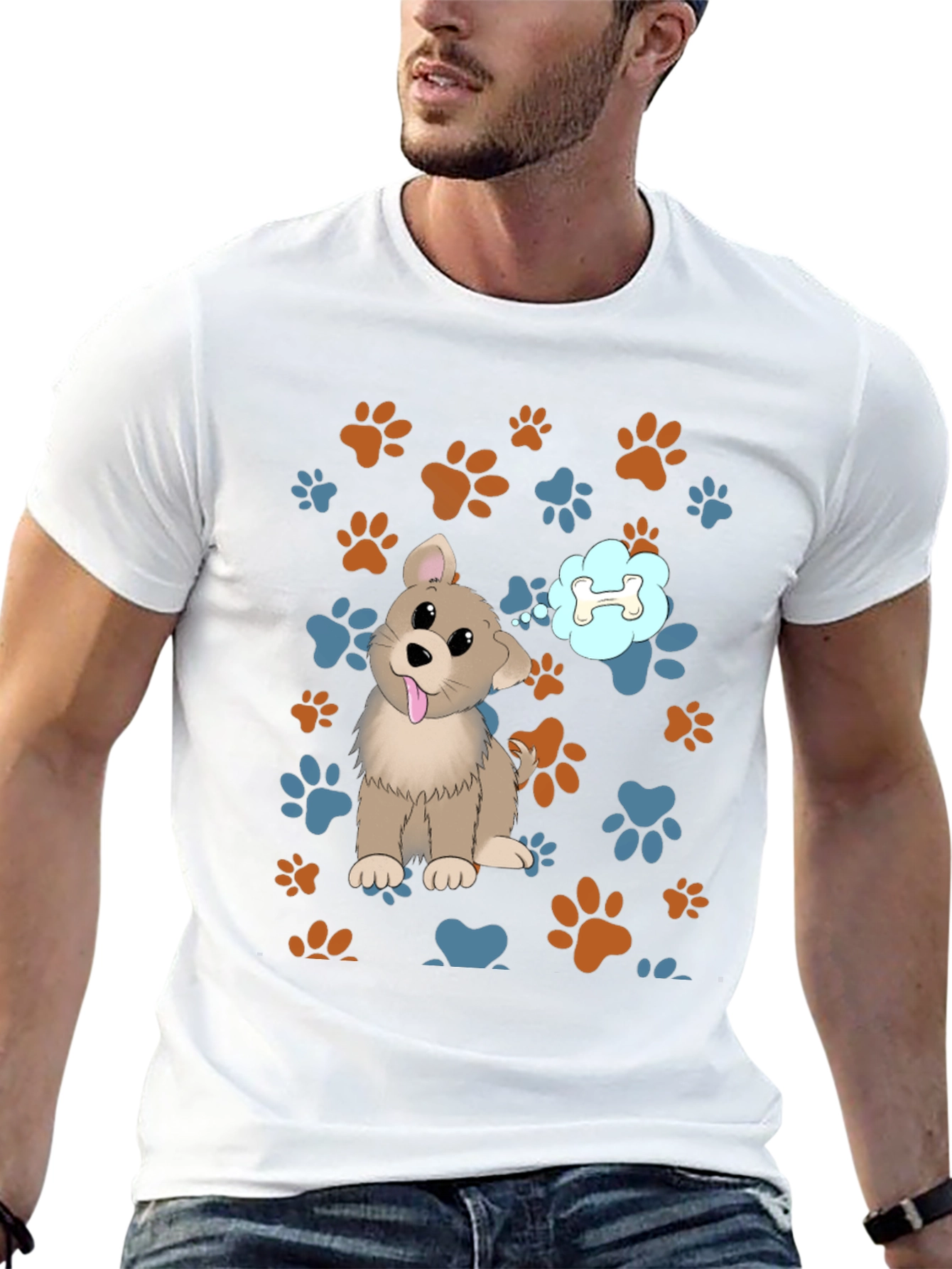 Cute Puppy Dog T-Shirt - Bone Dream