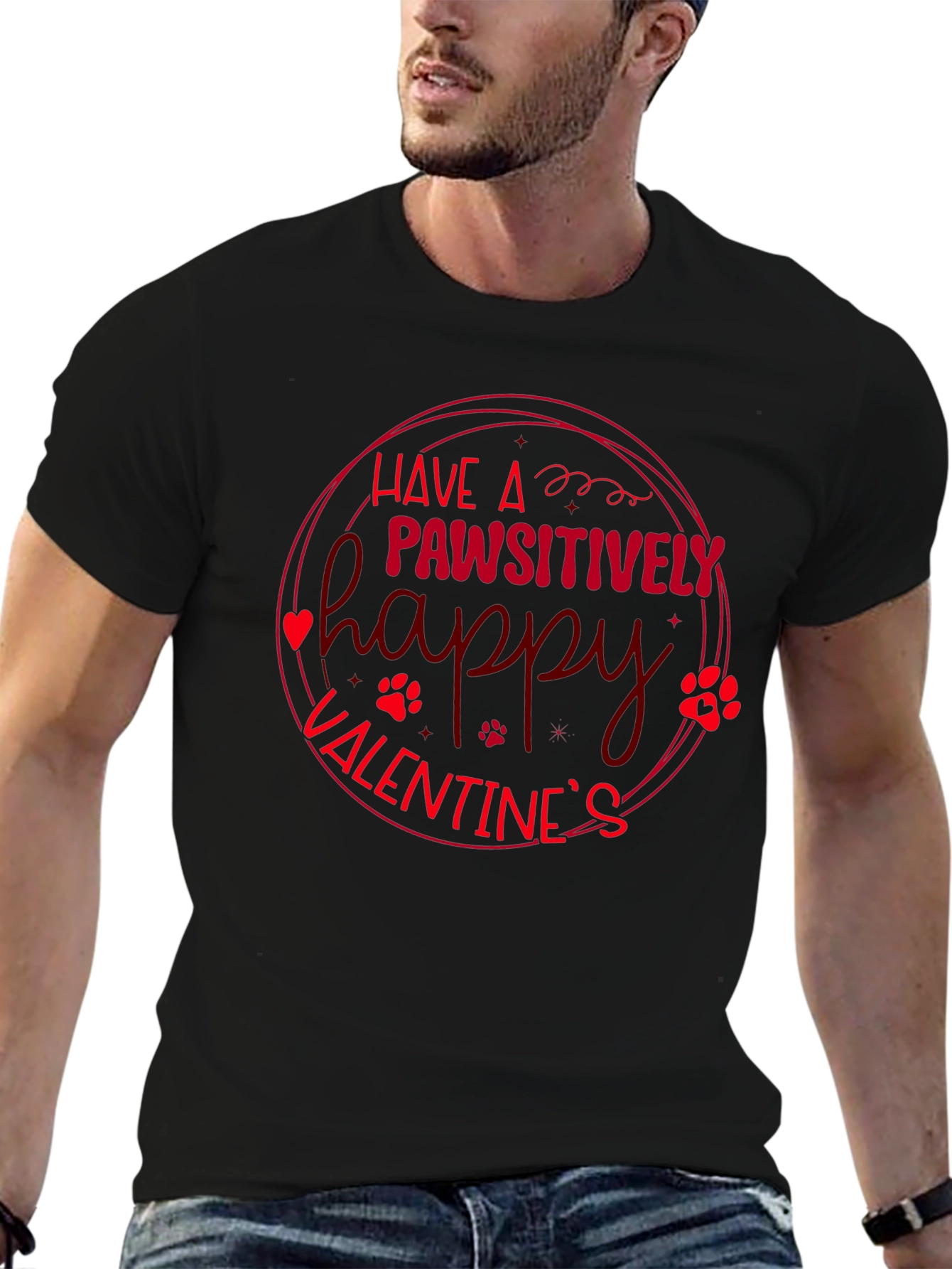 Paw-sitively Happy Valentines Day T-Shirt