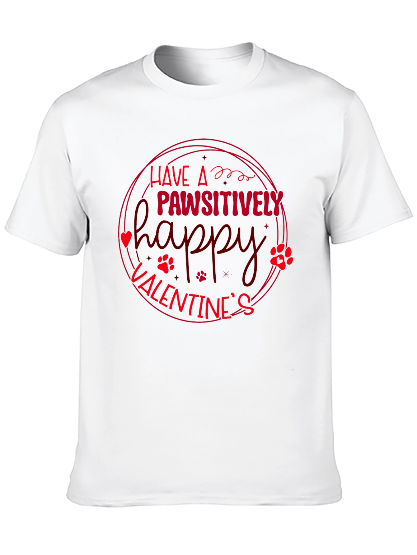 Paw-sitively Happy Valentines Day T-Shirt