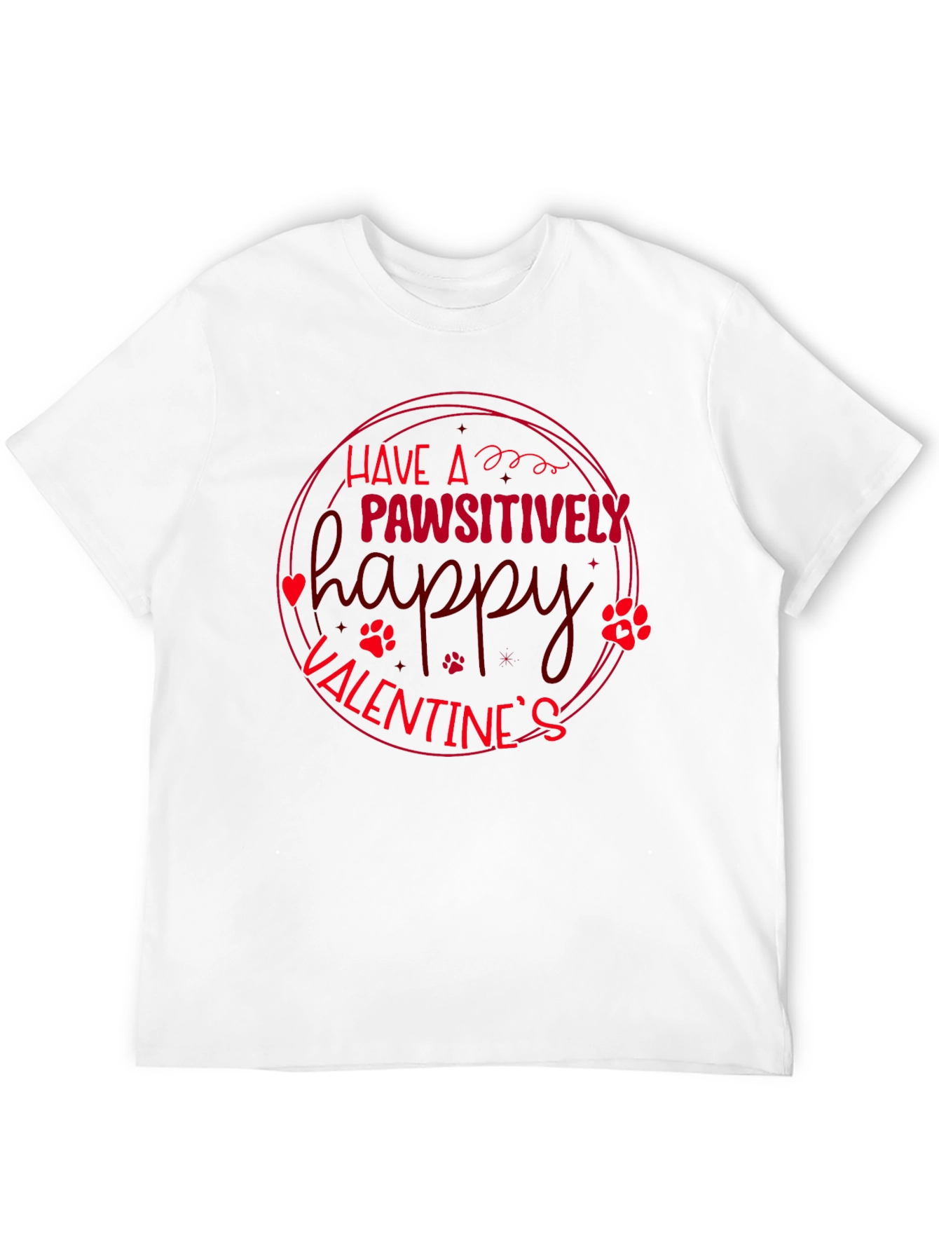 Paw-sitively Happy Valentines Day T-Shirt