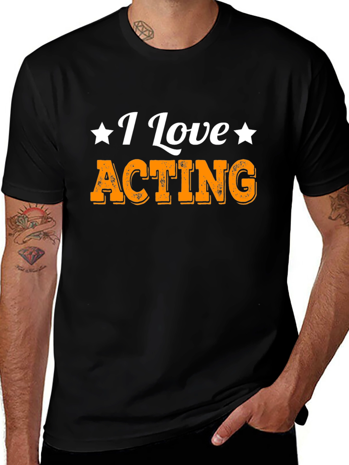 I Love Acting Black T-Shirt